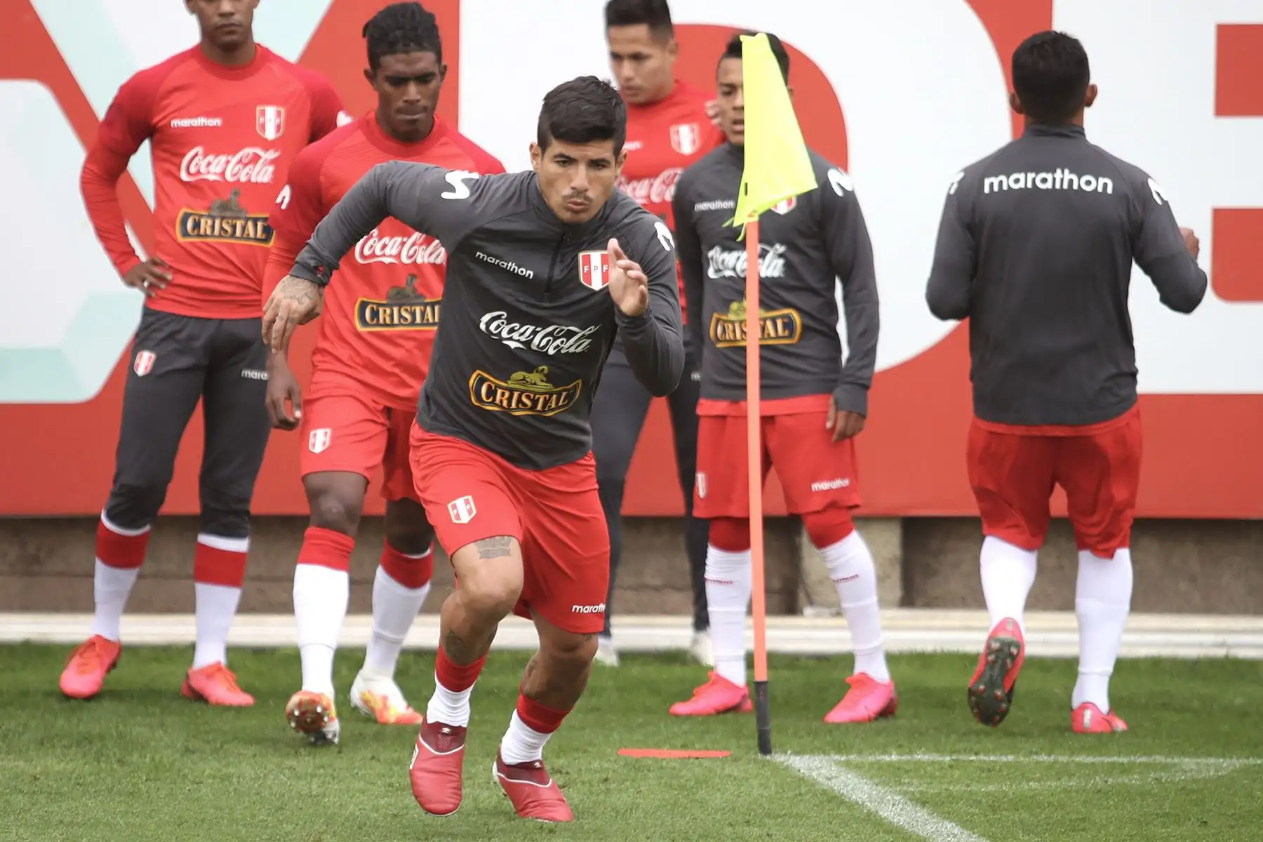 La Selección Peruana de Fútbol continua sus entrenamientos en la Videna, con miras al inicio de las eliminatorias rumbo a Catar 2022. Foto: FPF
