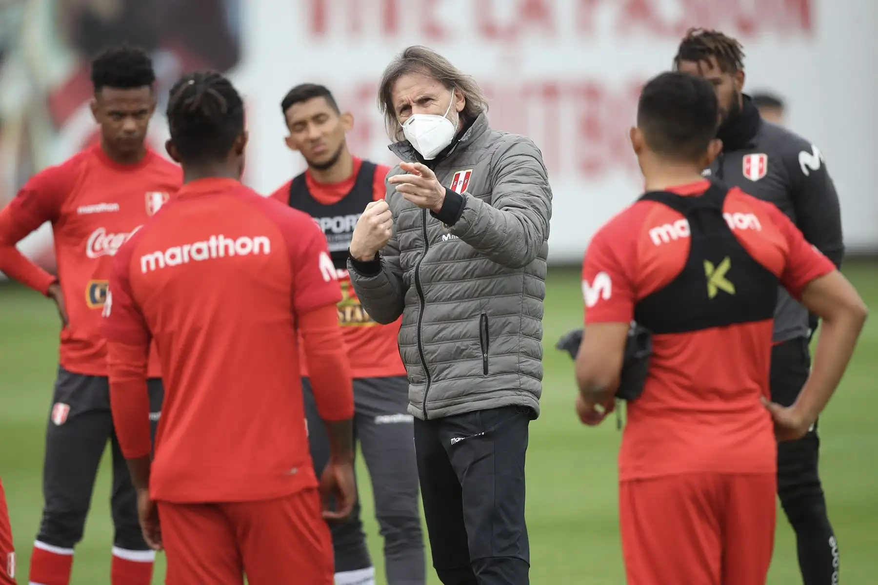 La Selección Peruana de Fútbol continua sus entrenamientos en la Videna, con miras al inicio de las eliminatorias rumbo a Catar 2022. Foto: FPF