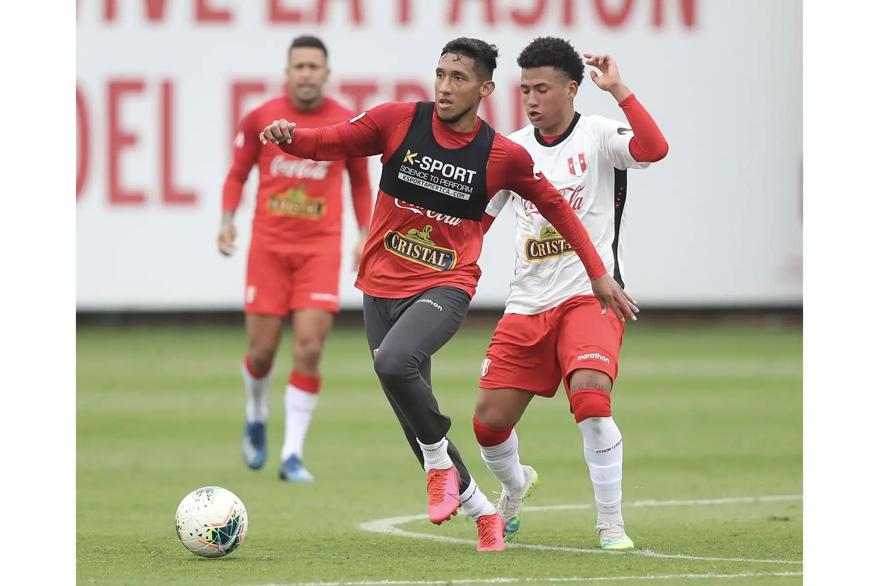 La Selección Peruana de Fútbol continua sus entrenamientos en la Videna, con miras al inicio de las eliminatorias rumbo a Catar 2022. Foto: FPF
