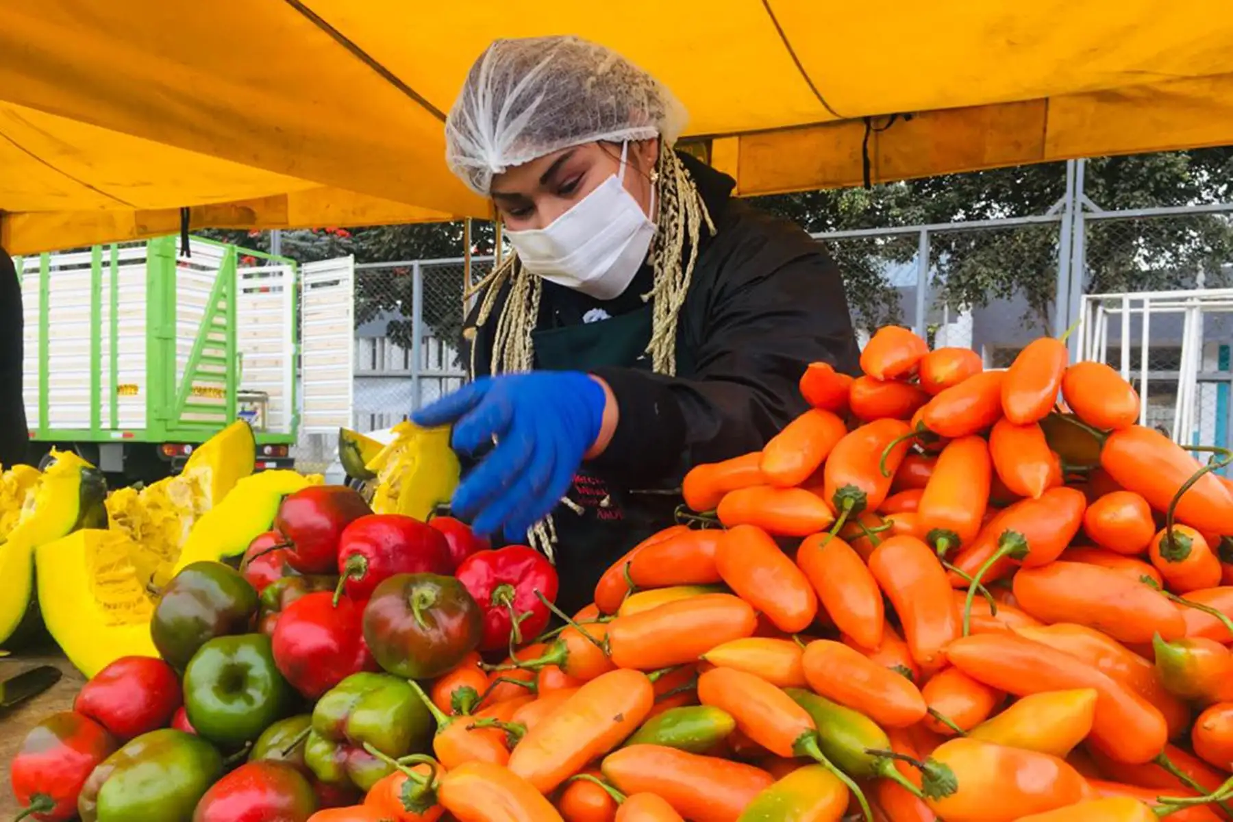Con motivo del Día Nacional de los Ajíes, Agro Rural, unidad ejecutora del Ministerio de Agricultura y Riego, informó que alrededor de 40 toneladas de diversas variedades de ají, rocoto y pimiento fueron comercializadas en los Mercados Minagri De la Chacra a la Olla en todo el país, como un importante complemento para los productos de primera de necesidad ofrecidos a las familias locales. Foto: Minagri