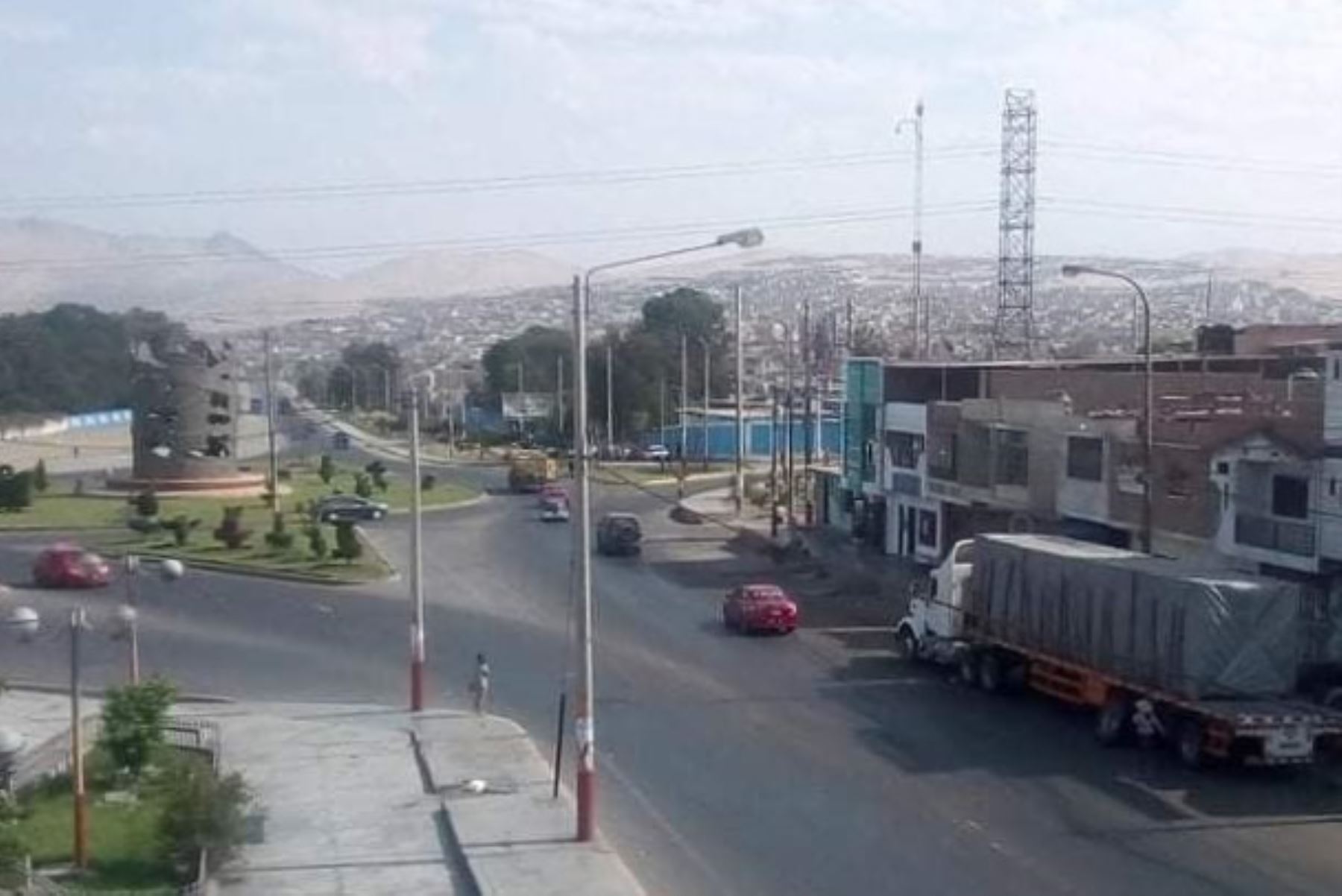 Vista panorámica de un sector de la ciudad de Chimbote, epicentro de la pandemia de covid-19 en la región Áncash.