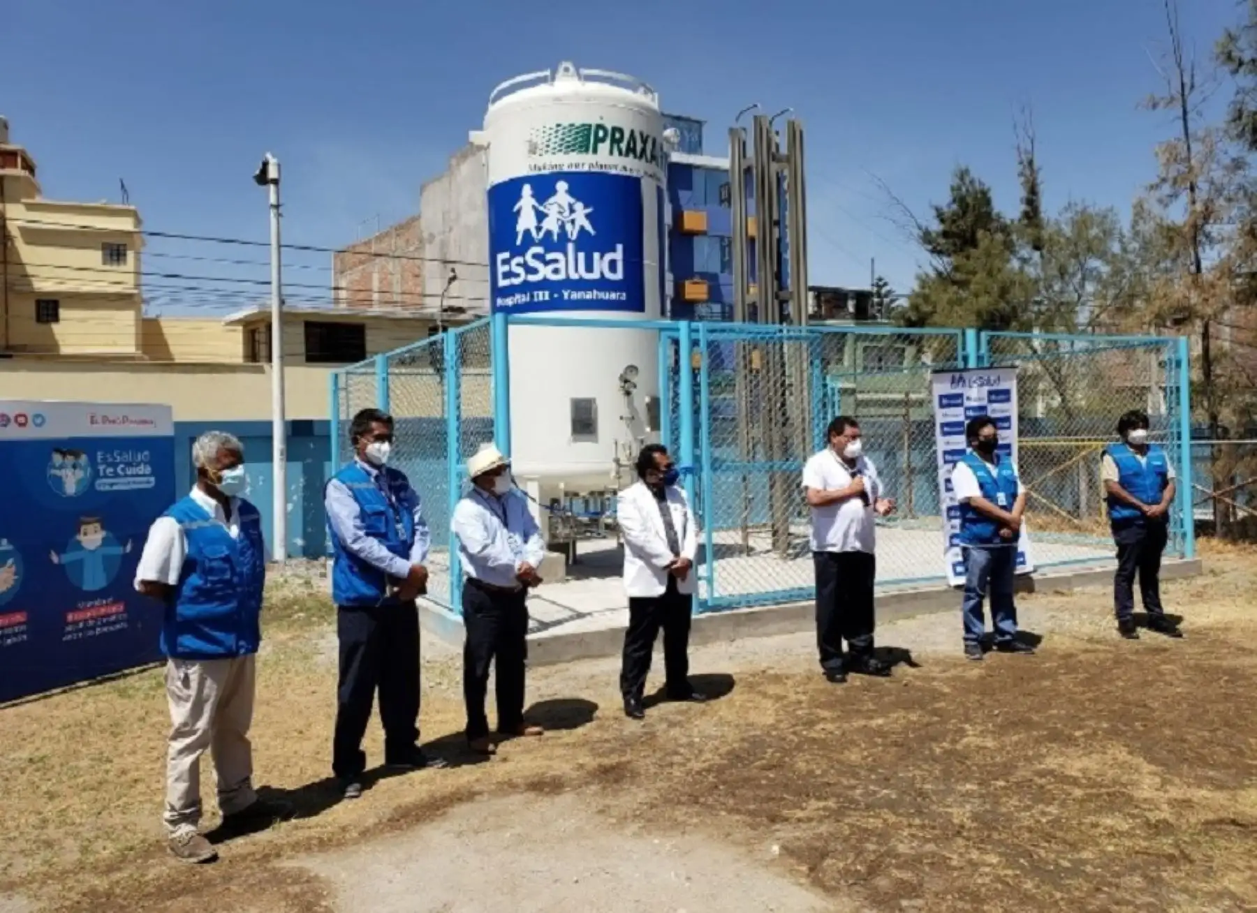La red Arequipa del Seguro Social de Salud (EsSalud) realiza diversas acciones para garantizar la dotación ininterrumpida de oxígeno medicinal en diversos hospitales de la región para la atención de pacientes afectados por el covid-19.
Foto: EsSalud