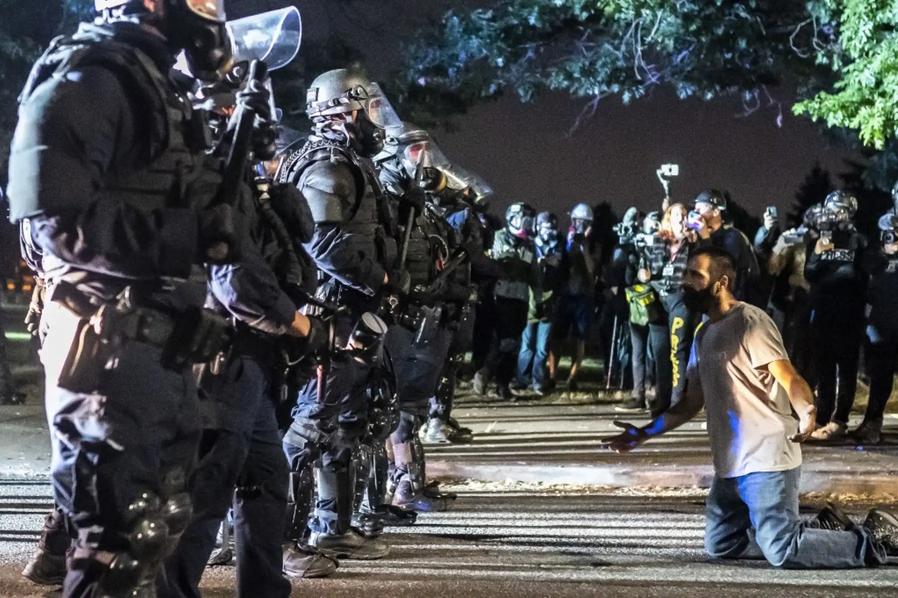 Protestas en Portland dejan 59 arrestos mientras Trump clama por ley y orden. Foto: AFP