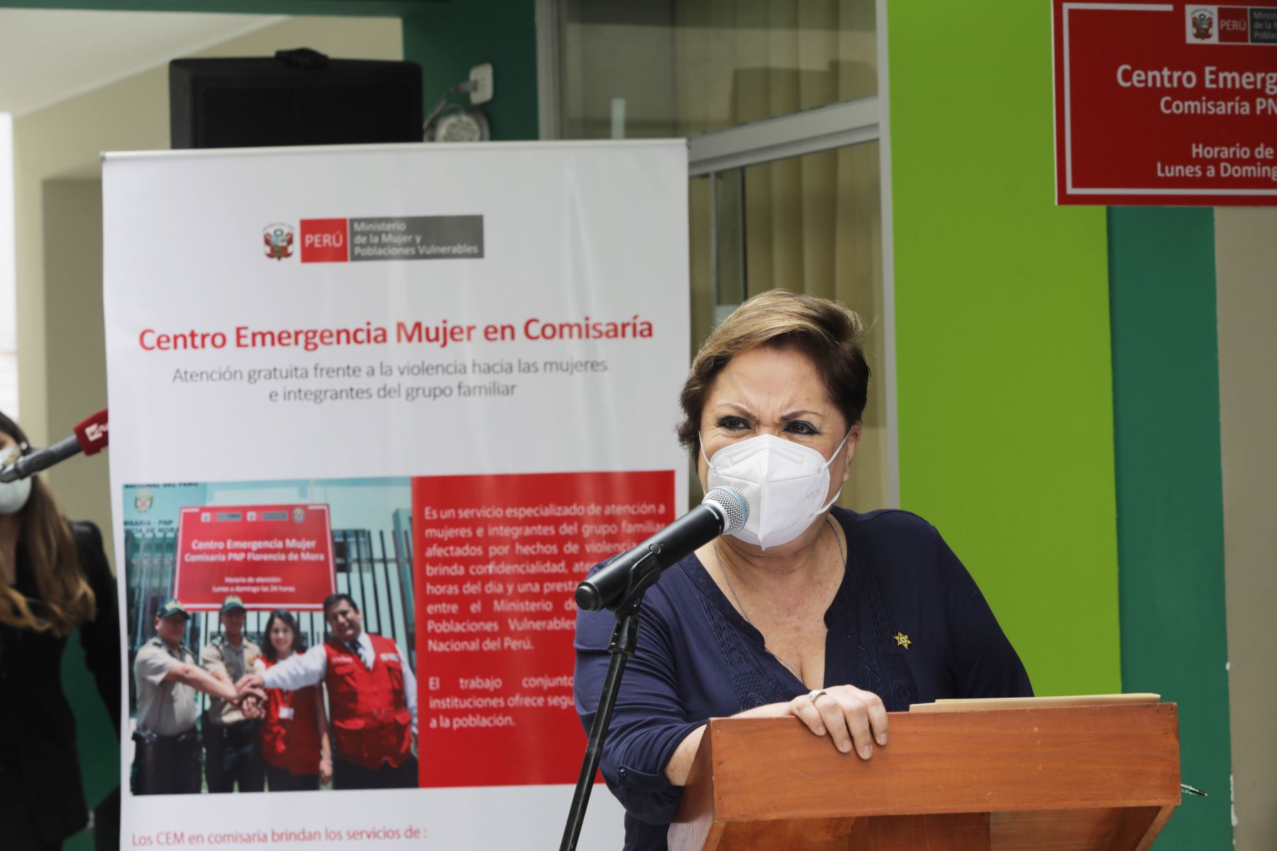 La ministra de la Mujer y Poblaciones Vulnerables, Rosario Sasieta, cumple una visita de trabajo en Piura. ANDINA/Difusión