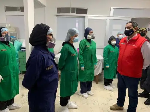 El ministro del Interior, Jorge Montoya, supervisó la puesta en funcionamiento del nuevo servicio de emergencia en Hospital de Policía de Chiclayo. ANDINA/Difusión