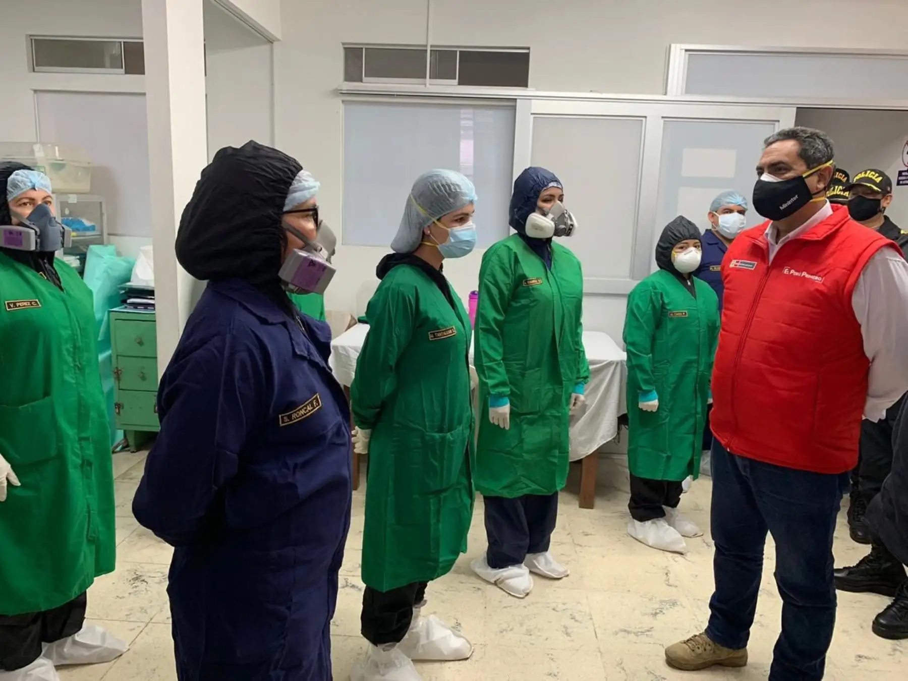 El ministro del Interior, Jorge Montoya, supervisó la puesta en funcionamiento del nuevo servicio de emergencia en Hospital de Policía de Chiclayo. ANDINA/Difusión