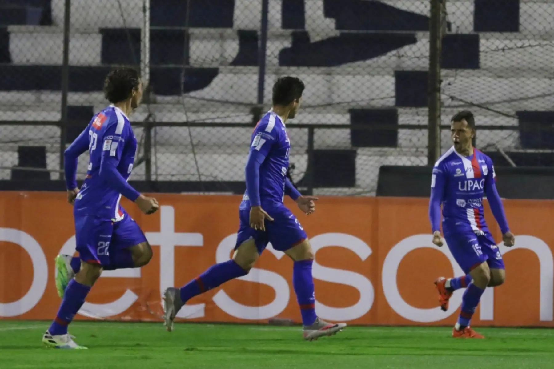 El futbolista  Diego Guastavino de C. A Mannucci  celebra su gol  ante la UCV, por la jornada 10 de la Liga 1, en el estadio Alejandro Villanueva.
 Foto: LigaFutProf