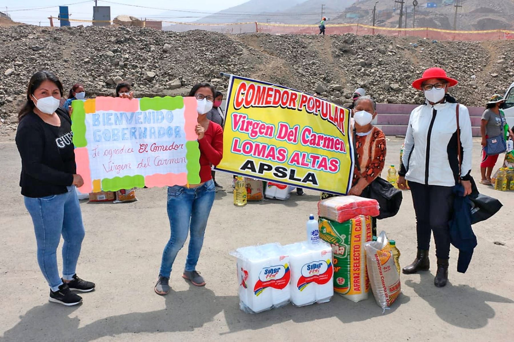 Entregan alimentos a comedores de la provincia limeña de Huarochirí. Foto: ANDINA/Difusión