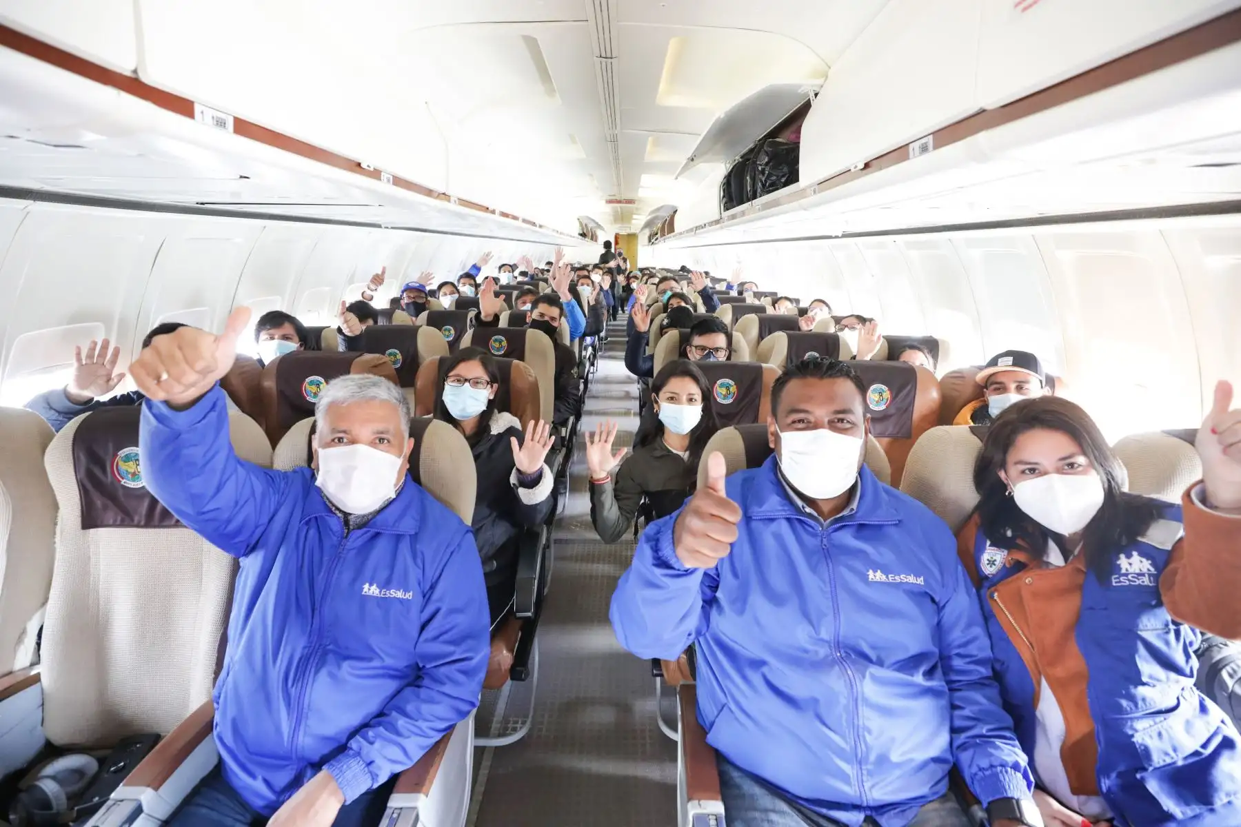 Brigada de Essalud viaja a Moquegua y Tacna para impulsar la lucha contra el covid -19 y la implementación del nuevo hospital de contingencia en Tacna.
Foto: Essalud