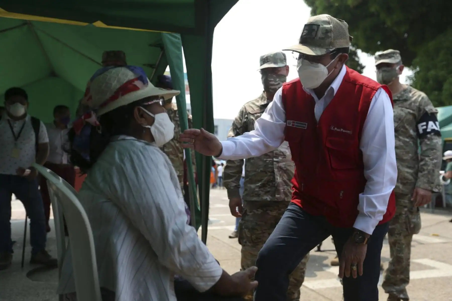 El Ministro de Defensa, Jorge Chávez, supervisa el operativo Tayta  en Puerto Maldonado, para contener la propagación del coronavirus covid-19. Foto: ANDINA/ Jhonel Rodríguez