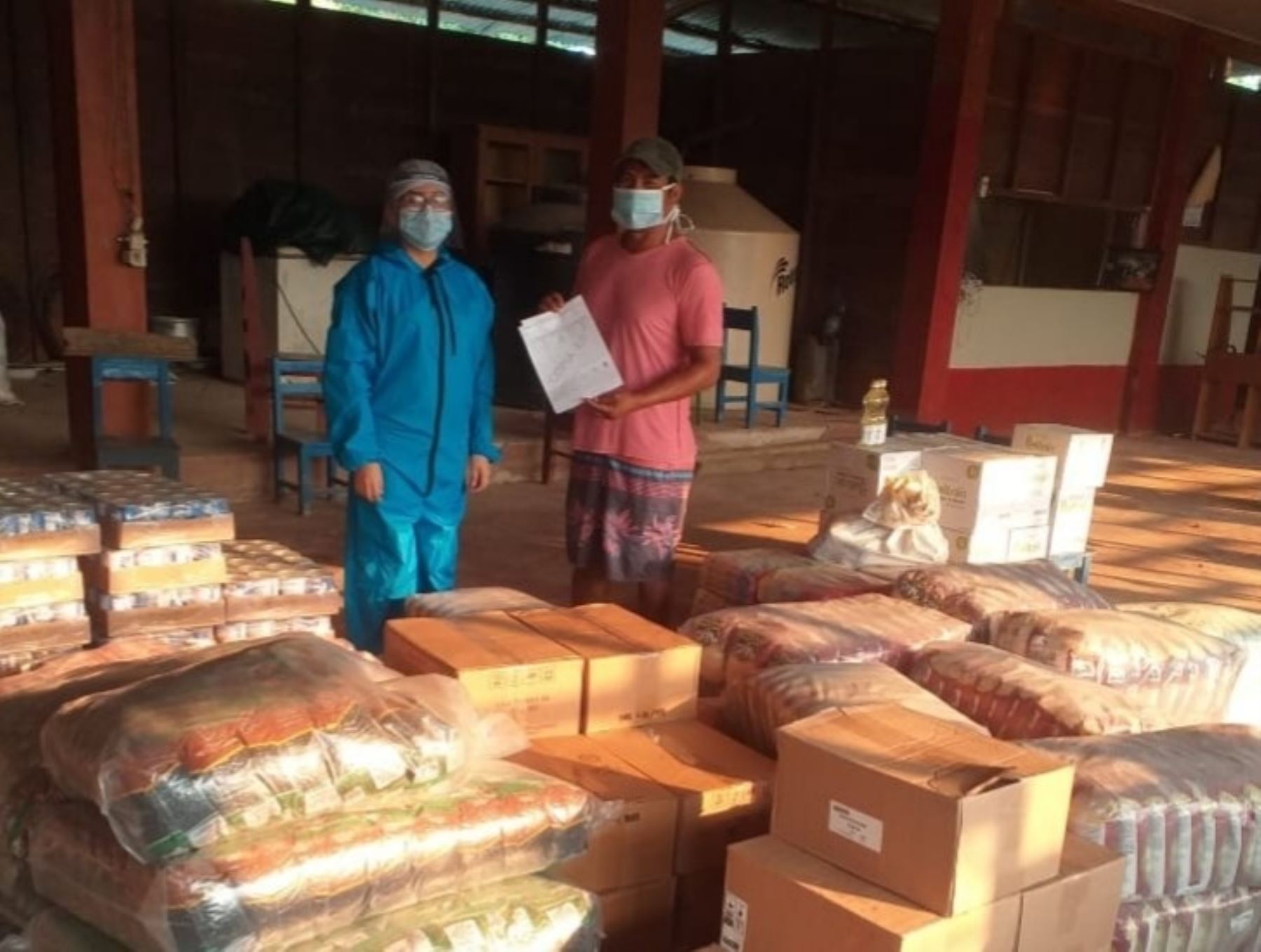 Qali Warma entrega 52.3 toneladas de alimentos en Madre de Dios destinados a pobladores de 35 comunidades indígenas en situación de vulnerabilidad por el coronavirus (covid-19). ANDINA/Difusión