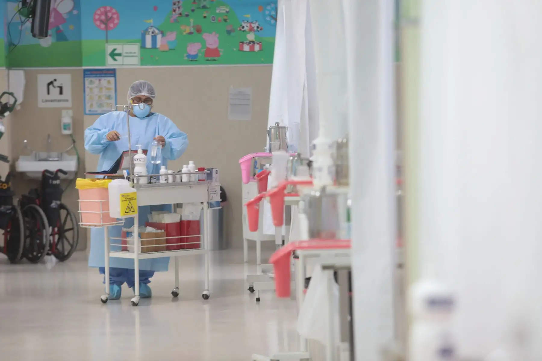 El hospital Rebagliati continúa con la  atención de pacientes pediátricos  y oncológicos durante la emergencia covid-19.Foto:ANDINA/ Essalud