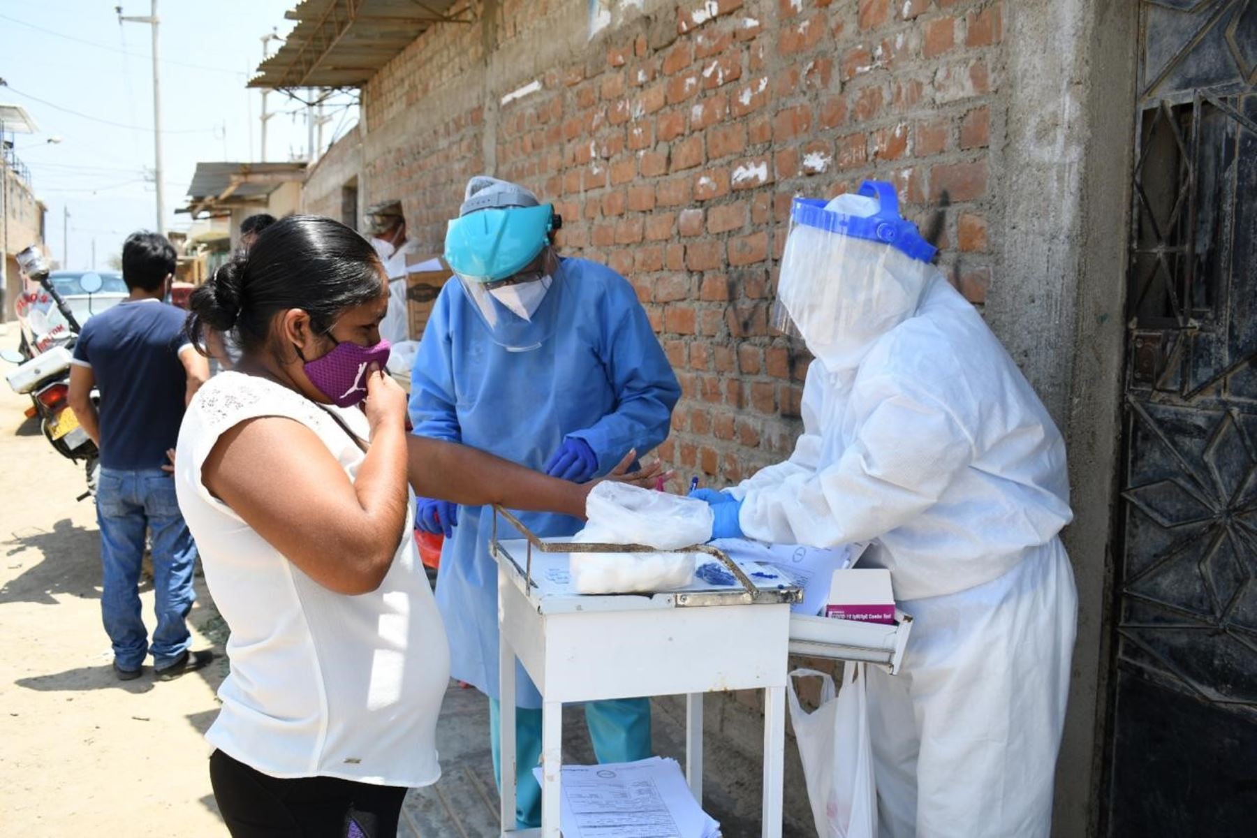Campaña de detección temprana de covid-19 se desarrolló en el distrito de Motupe, Lambayeque. Foto: ANDINA/Difusión