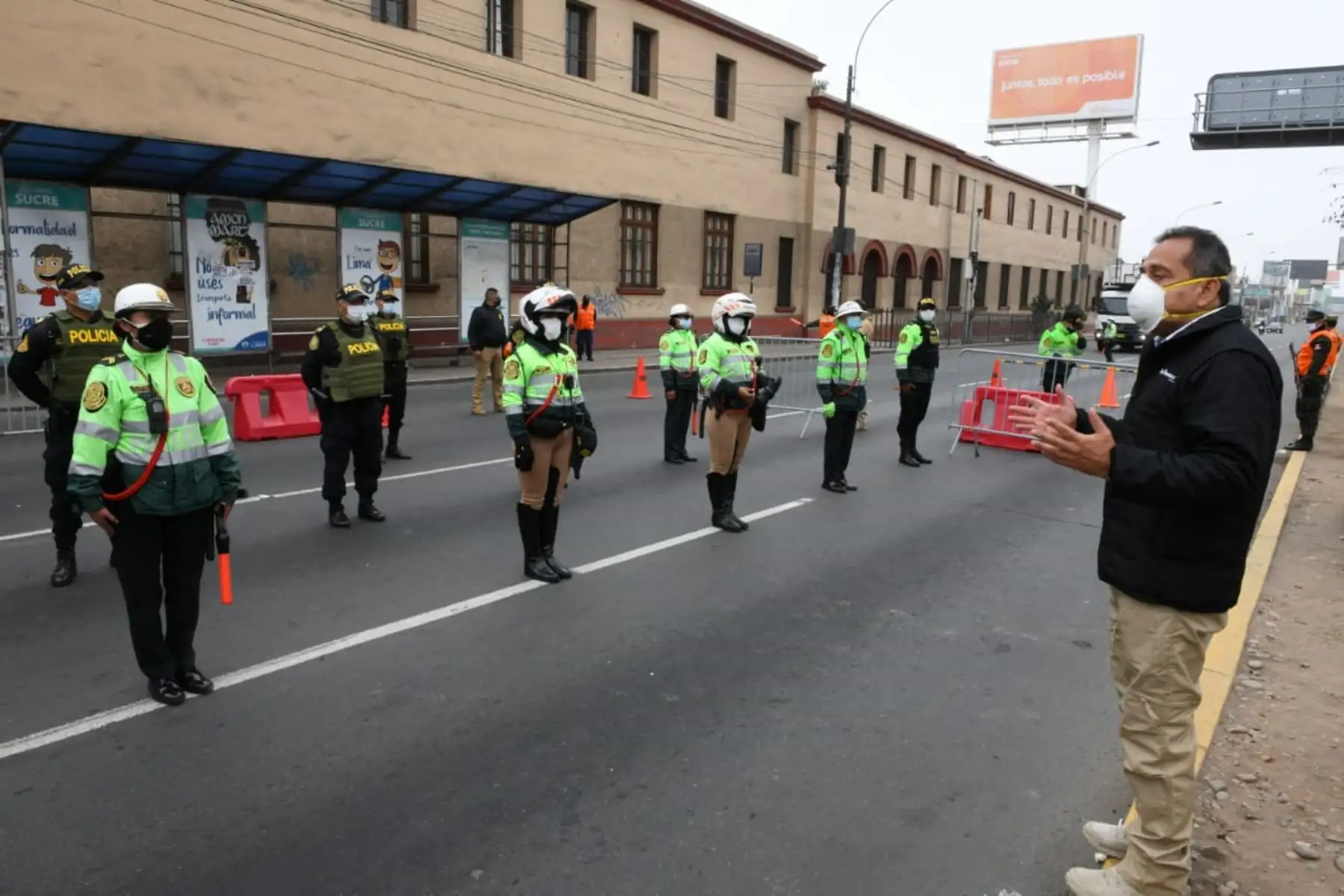 El ministro del Interior, César Gentille, supervisa diversos puntos de control en Lima y Callao. Foto: ANDINA/Mininter