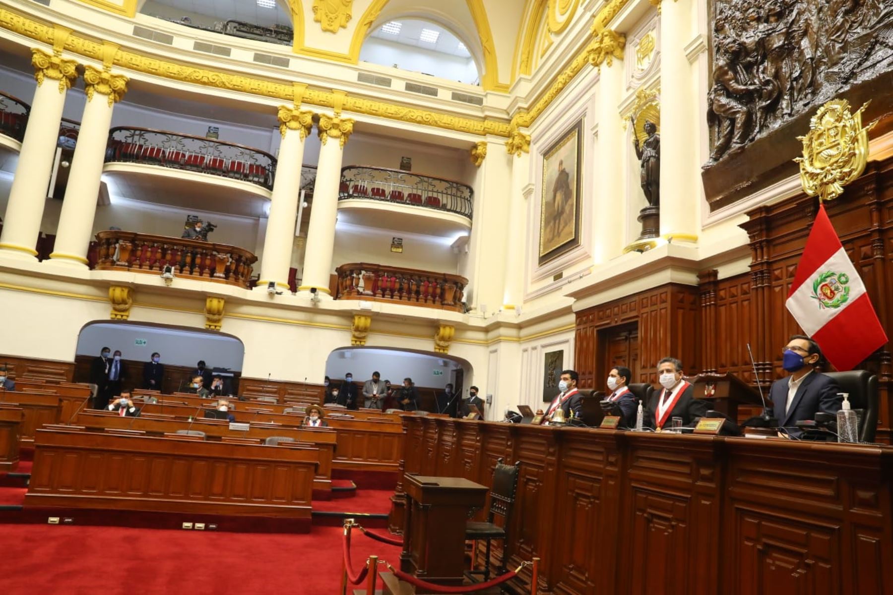 Presidente Vizcarra participa de sesión plenaria por moción de vacancia. Foto: ANDINA/ Prensa Presidencia