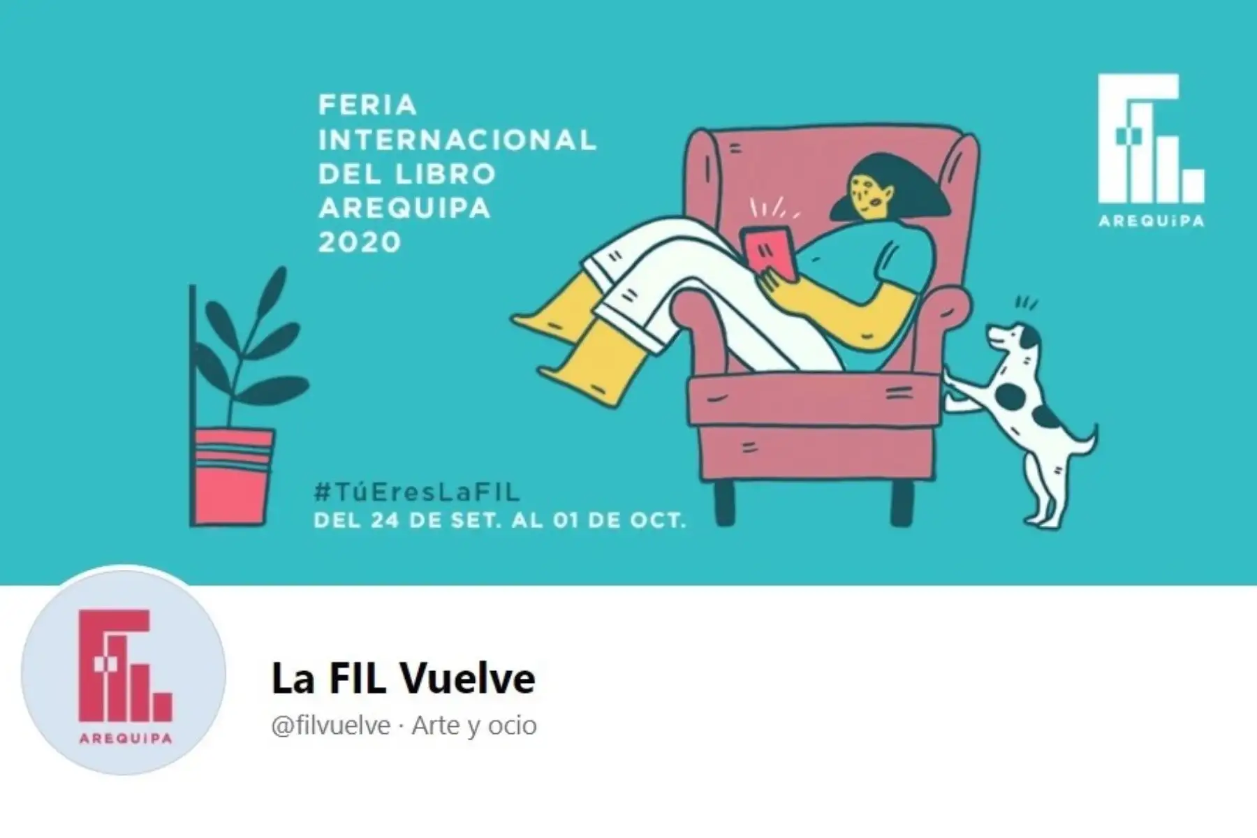 Página de la Feria Internacional del Libro Arequipa 2020.