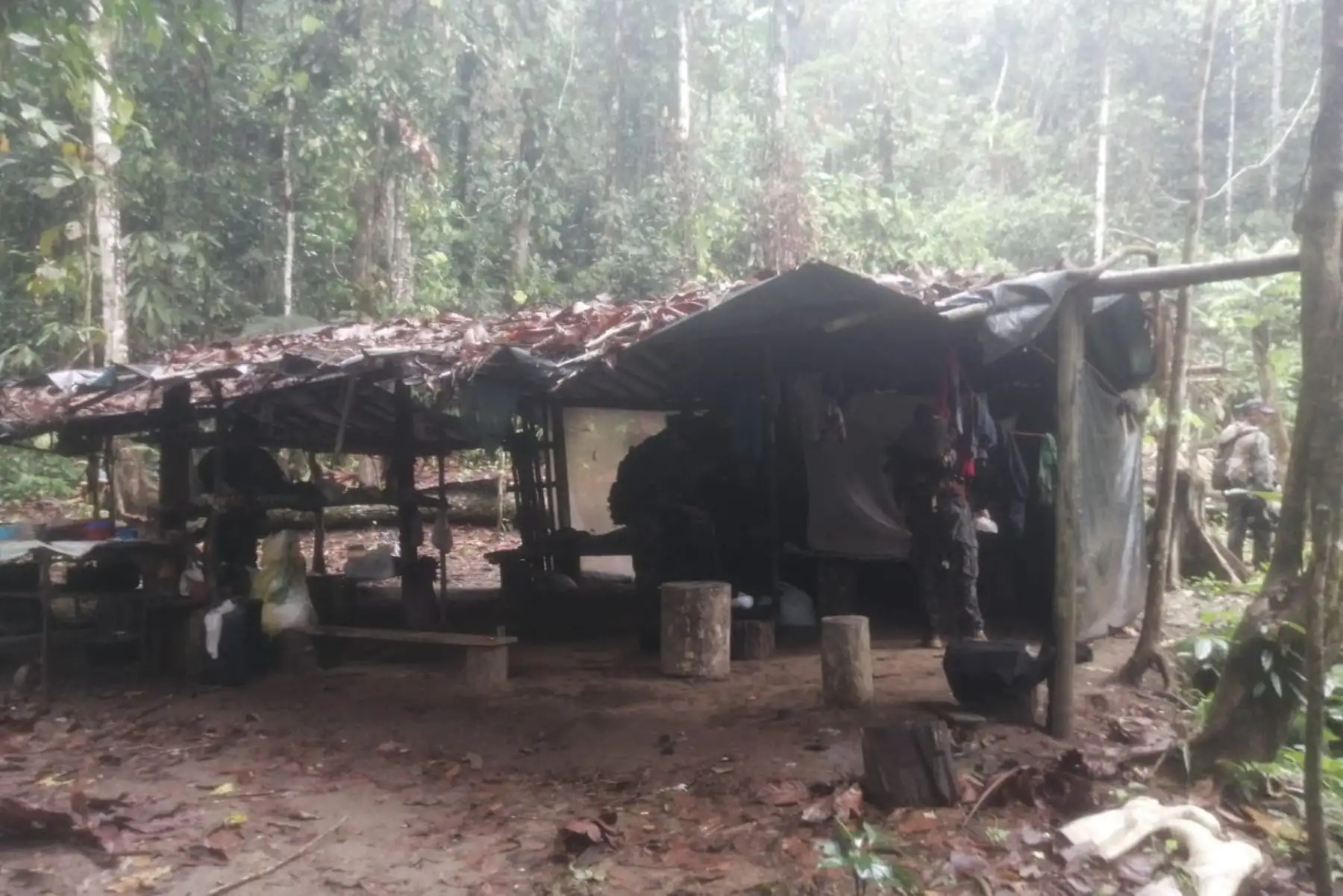 Como parte de la lucha contra la minería ilegal, 
patrullas mixtas e integradas de las Fuerzas Armadas (FF.AA.) y la Policía Nacional 
del Perú (PNP) intervinieron el día 18 de setiembre en la zona de “La Pampa”, en la 
región de Madre de Dios, dos campamentos e incautaron gran cantidad de 
maquinaria e insumos destinados para esta actividad ilícita. Foto: Mindef