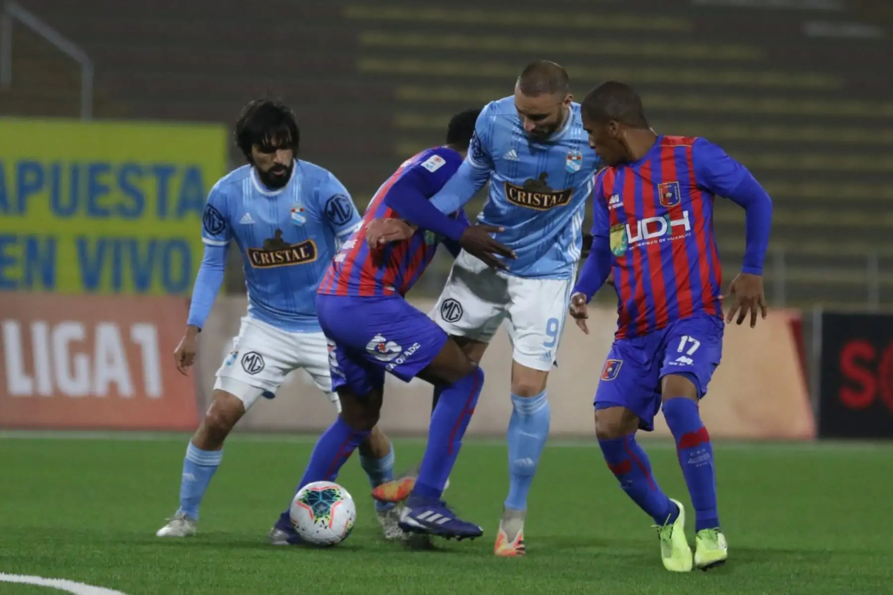 Sporting Cristal y Alianza Universidad de Huánuco se enfrentan en el estadio San Marcos por la fecha 12 del Torneo Apertura de la Liga 1. Foto: ANDINA/Difusión