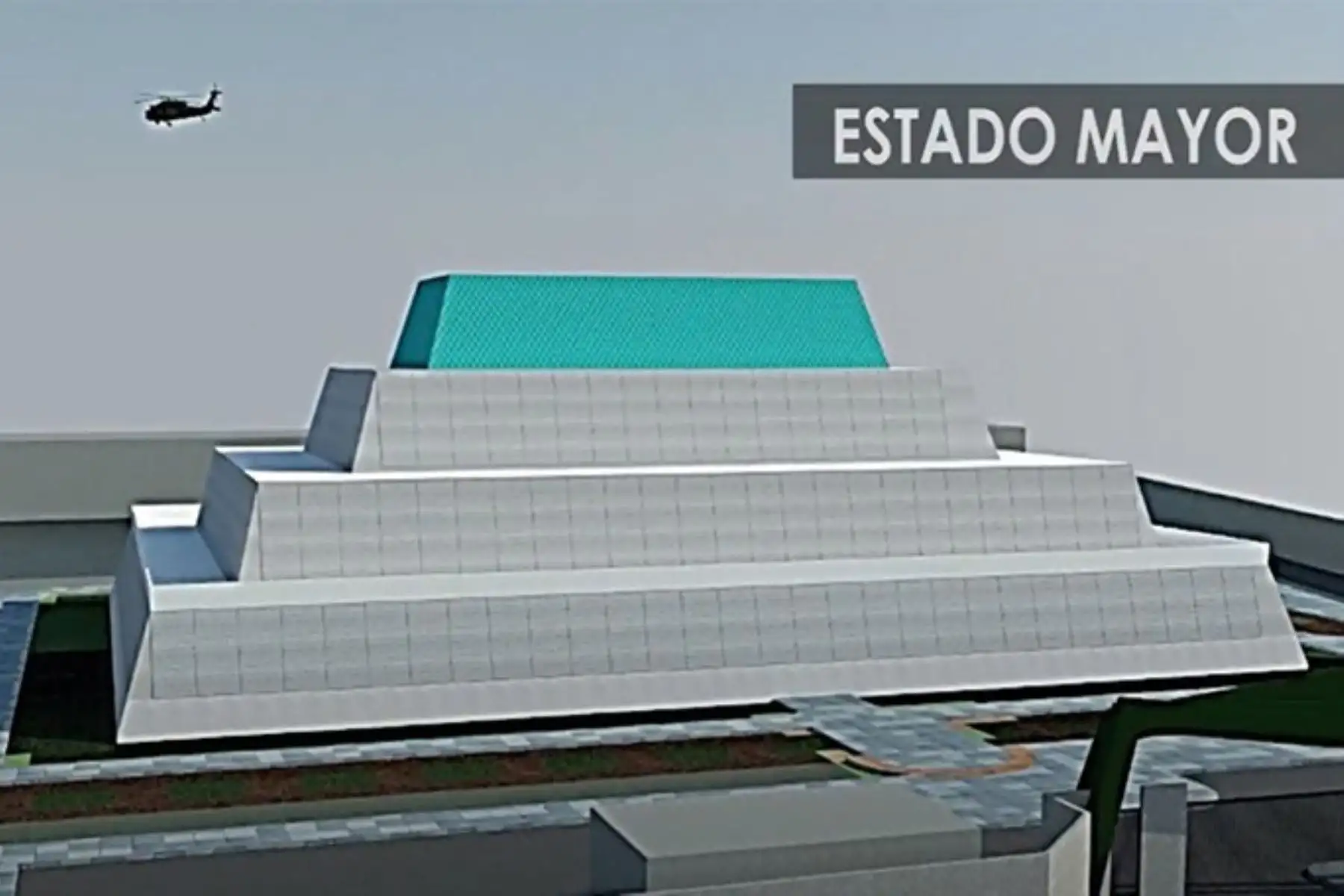 Futuro cuartel del Ejército en Lambayeque incluirá la construcción de un edificio que tendrá una forma de pirámide trunca, similar a la cultura Sipán. ANDINA/Difusión
