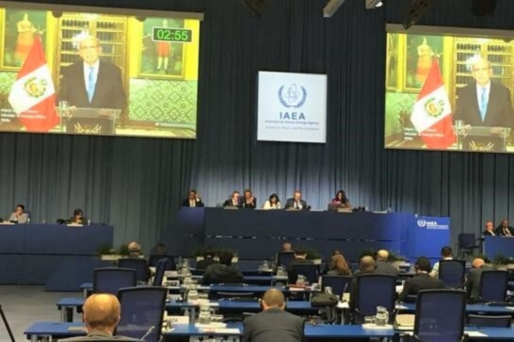 Foreign Affairs Minister Mario Lopez virtually attended the 64th IAEA General Conference. Photo: Ministry of Foreign Affairs of Peru