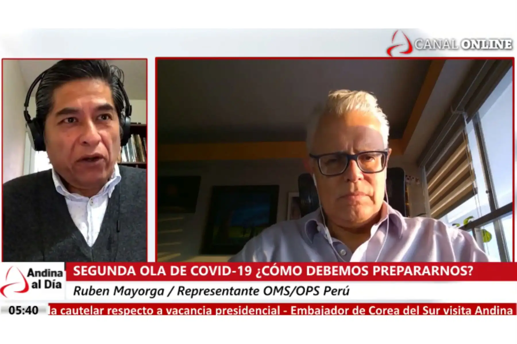 Rubén Mayorga, representante de OMS/OPS Perú Reconoció que el Perú se encuentra en mejores condiciones para enfrentar una posible ola de covid-19, pues ahora los hospitales cuentan con camas disponibles para covid-19 moderado, para las Unidades de Cuidados Intensivos (UCI) y tiene disponibles de cuidados intermedios. ANDINA