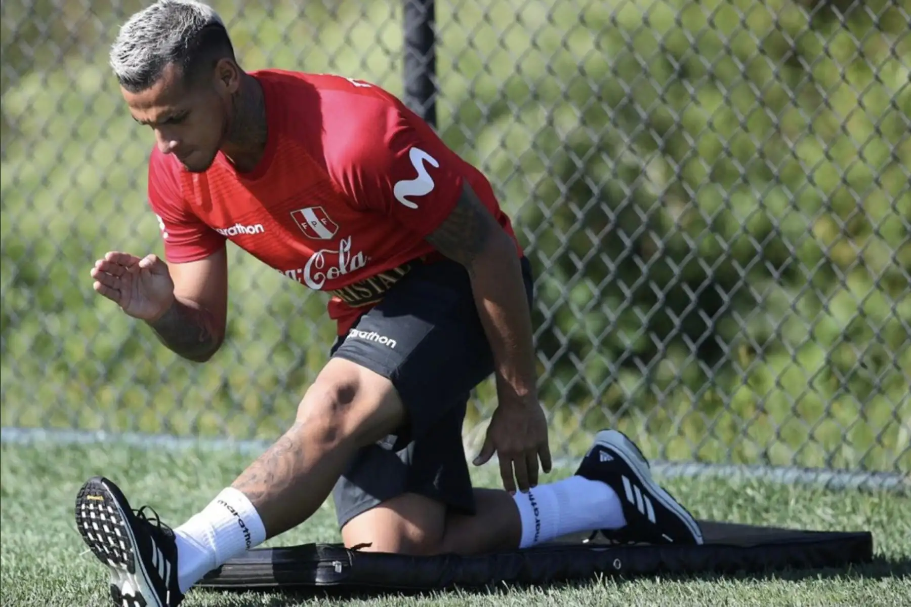 Miguel Trauco entreno en La selección Peruana de futbol, en el Red Bull Practice Facility de New Jersey con miras a sus duelos amistosos ante Ecuador  y Brasil.FotoANDINA/ FPF