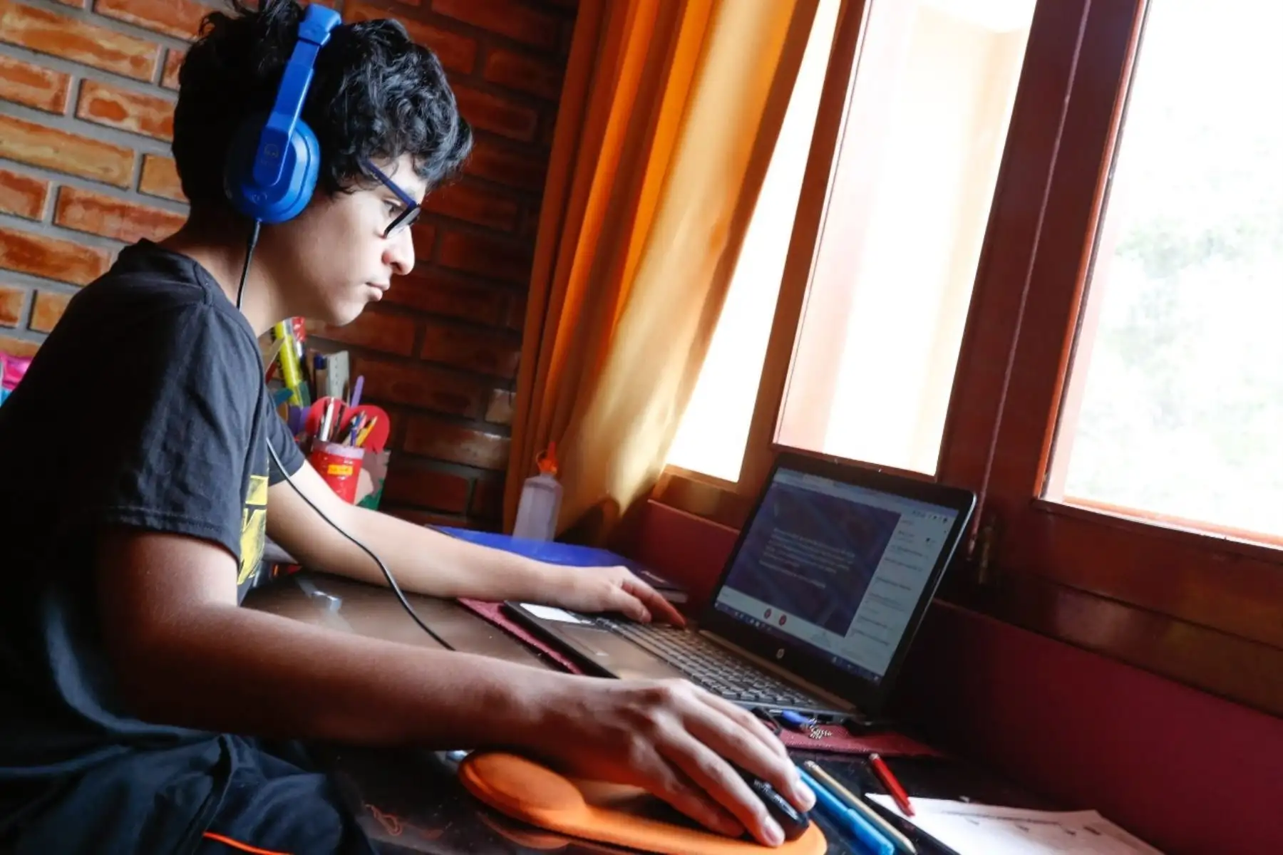 Los menores deben tener una agenda de actividades durante el día y pausas para desconectarse de la computadora. Foto: ANDINA