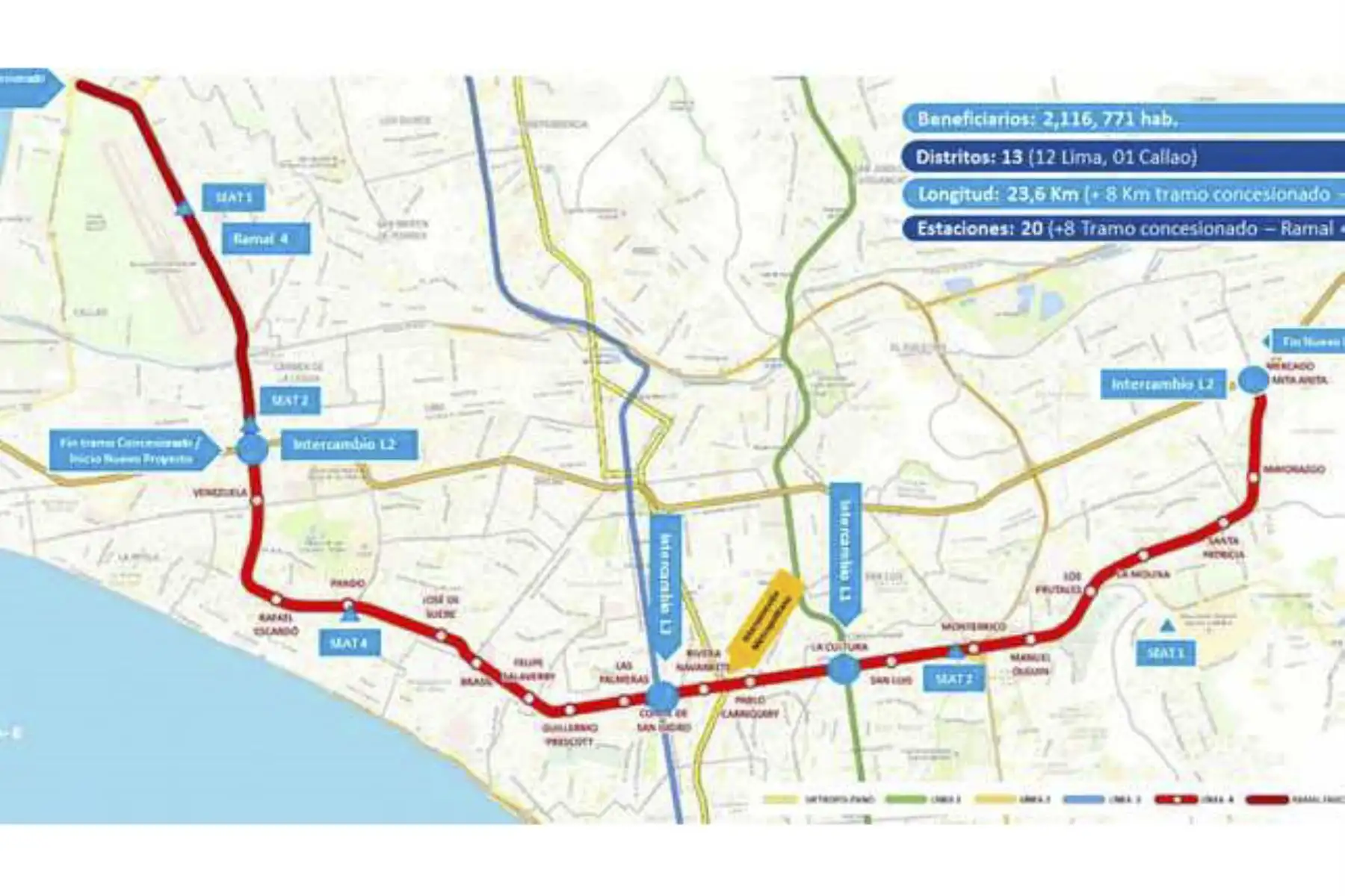Tanto la Línea 3 como la Línea 4 del Metro de Lima y Callao son megaproyectos que se ejecutarán bajo la modalidad de contrato de gobierno a gobierno. Foto: ANDINA/ATU
