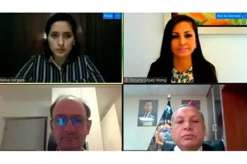 La presentación estuvo a cargo de la fiscal superior y coordinadora nacional de las Fiscalías Especializadas en Delitos de Trata de Personas, Rosario López Wong, y el director en funciones de la Dirección contra la Trata de Personas y Tráfico Ilícito de Migrantes de la Policía Nacional, coronel Miguel Ángel Valdivia. Foto: ANDINA/Ministerio Público
