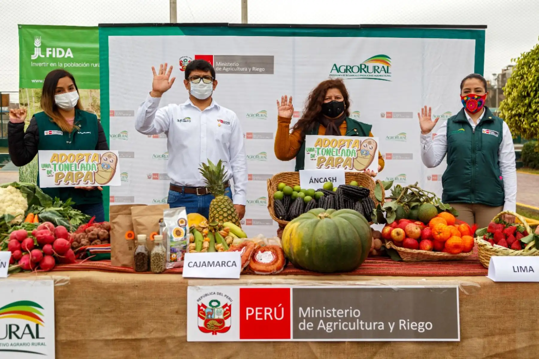 En el marco de la campaña Adopta una tonelada de papa, a cargo de Agro Rural del Ministerio de Agricultura y Riego se logró la venta de más de 294 toneladas de este principal alimento de la canasta familiar.
Foto: Agrorural