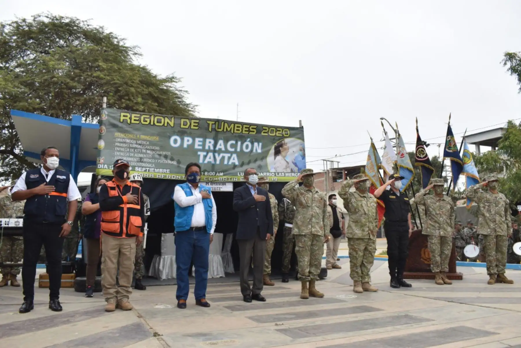 Hoy se inició la tercera Operación Tayta en Tumbes que se extenderá hasta mañana martes, con el objetivo de atender a los adultos mayores en situación vulnerable frente al Covid-19. Foto:ANDINA/Goberno Regional de TumbesANDINA/Difusión