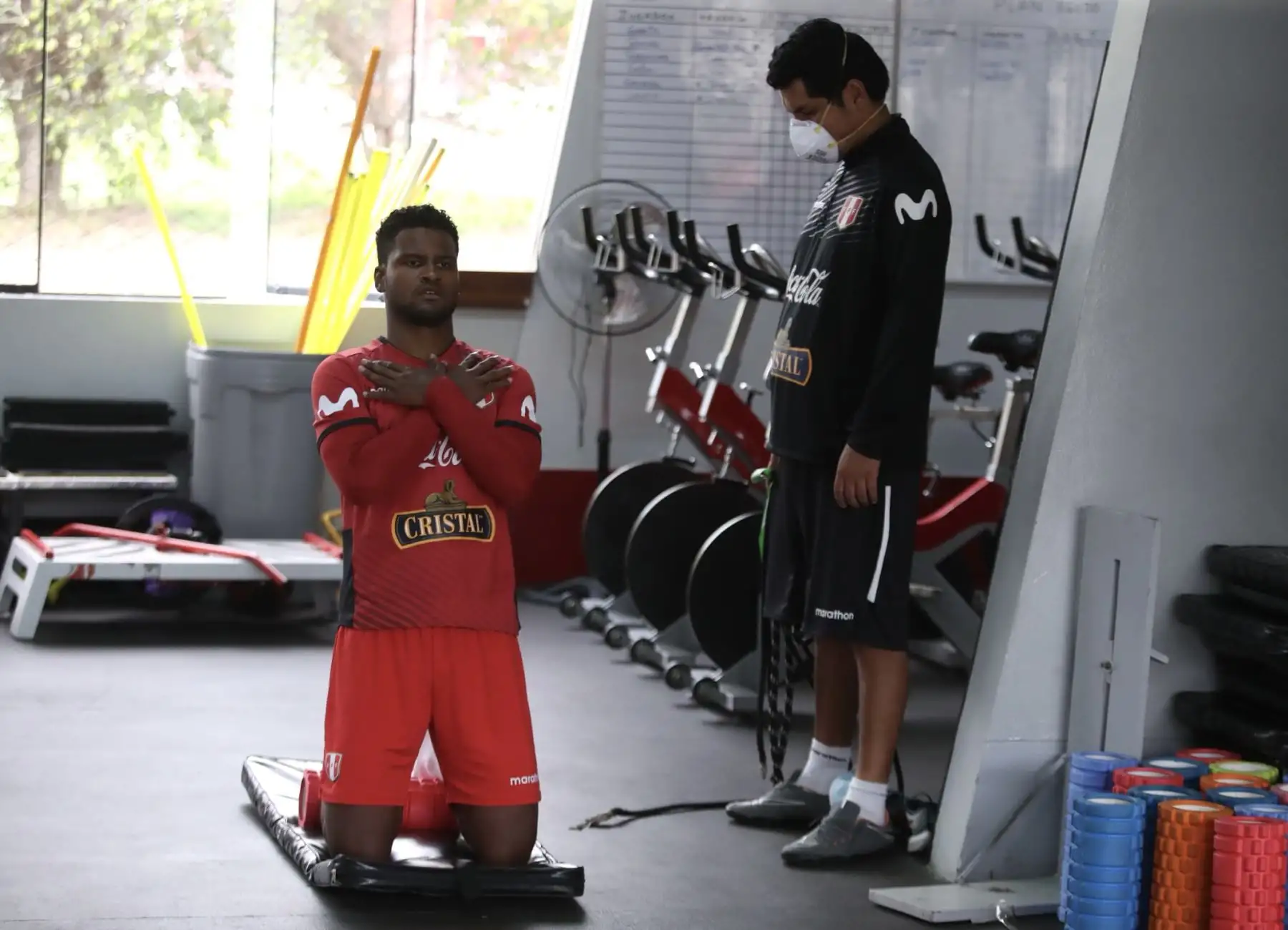 Selección peruana completó sus entrenamientos por tercer día consecutivo en el Complejo Deportivo Videna FPF, con miras a su debut en las Clasificatorias a Qatar 2022. Foto: @SeleccionPeru
