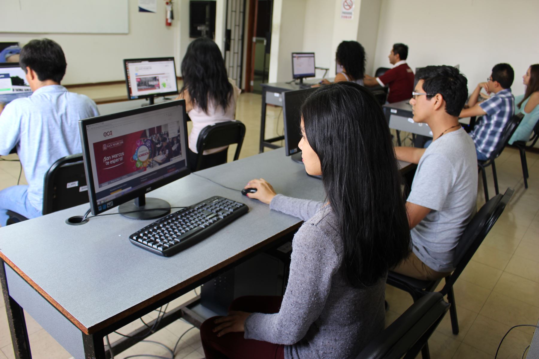 San Marcos: postulantes rinden hoy examen de admisión virtual. Foto: ANDINA/Difusión.
