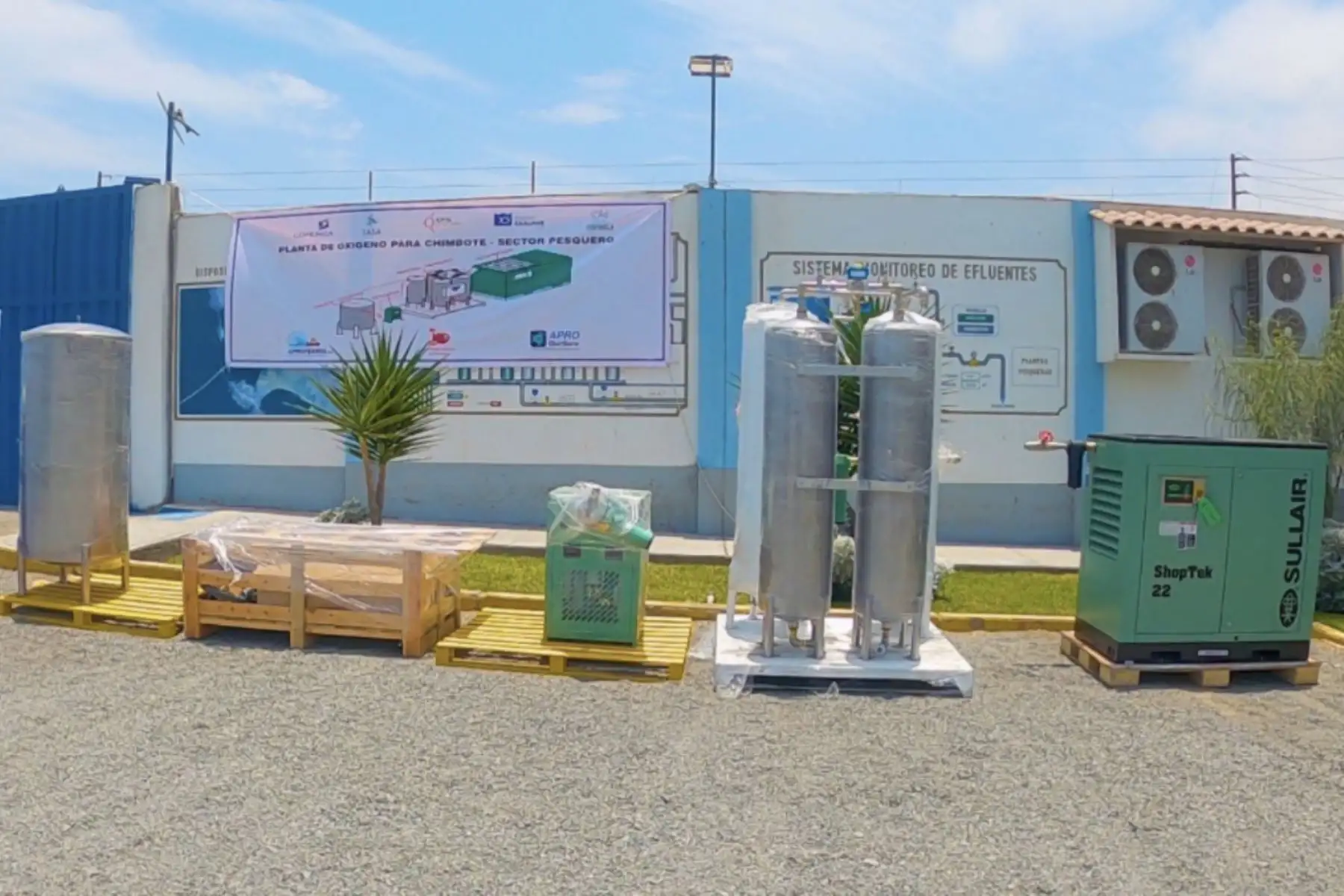 Para atender a los pacientes covid-19, la ciudad de Chimbote se equipa con una nueva planta de oxígeno medicinal. Foto: ANDINA/Difusión