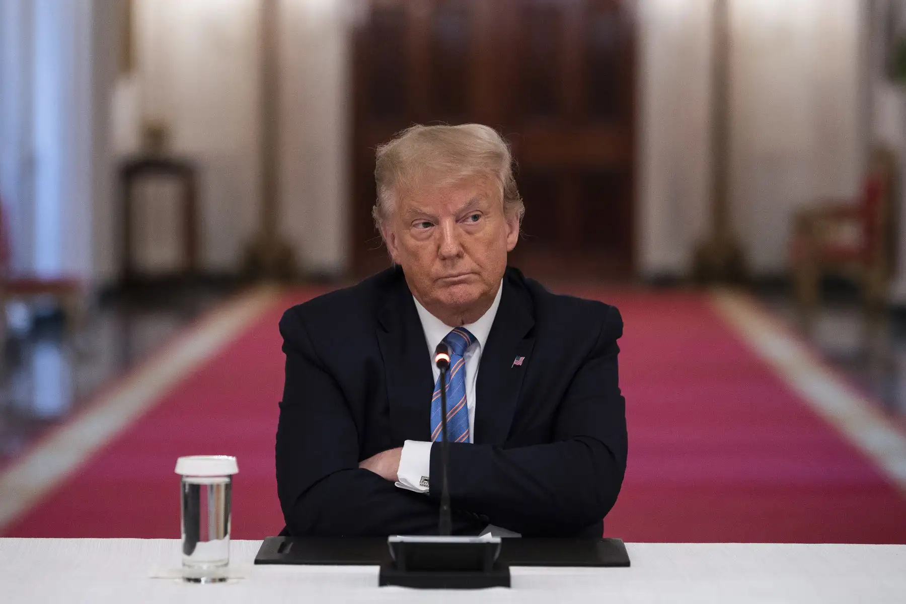 Los eventos que involucran a la primera dama, Melania Trump, que también dio positivo, serán aplazados. Foto: AFP