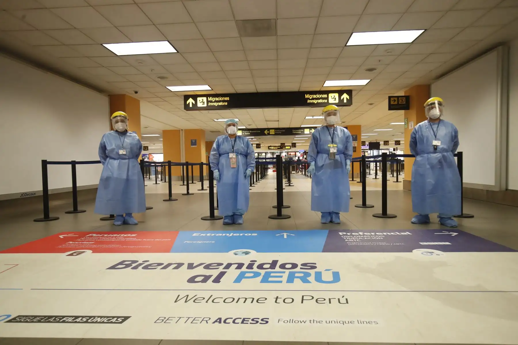 El Aeropuerto Internacional Jorge Chávez presentó sus protocolos de seguridad para los vuelos internacionales que iniciarán este 5 de octubre. Foto: ANDINA/Juan Carlos Guzmán