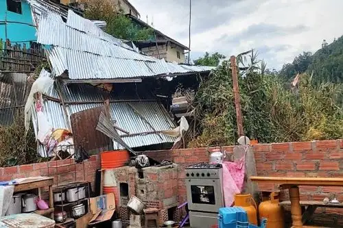 Daños causados por los vientos fuertes en la región Pasco. Foto: ANDINA/Difusión