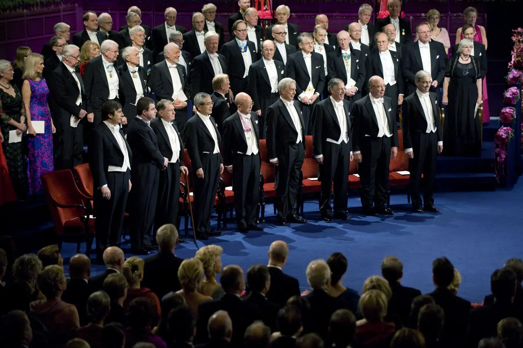Ceremonia de entrega del premio Nobel de Literatura en la sala de conciertos de Estocolmo, el 10 de diciembre de 2010. Foto: AFP