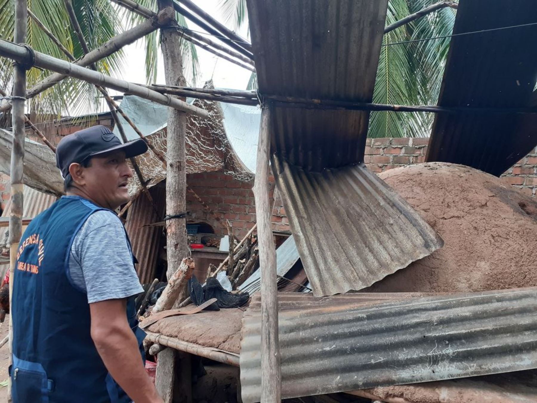 Vientos fuertes en los distritos de Papaplaya y Caspisapa, en la región San Martín, han ocasionado daños materiales. Foto: ANDINA/Difusión