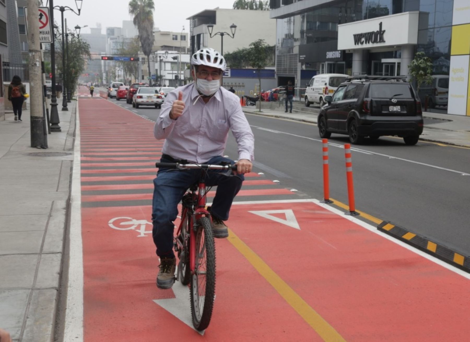La municipalidad de San Isidro implementó nueva ciclovía en av. Juan de Arona. Foto: municipalidad de San Isidro.