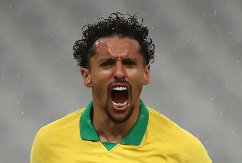 Brasil viene ganando por 2 a 0 a Bolivia al final del primer tiempo, jugando en casa. Foto: AFP