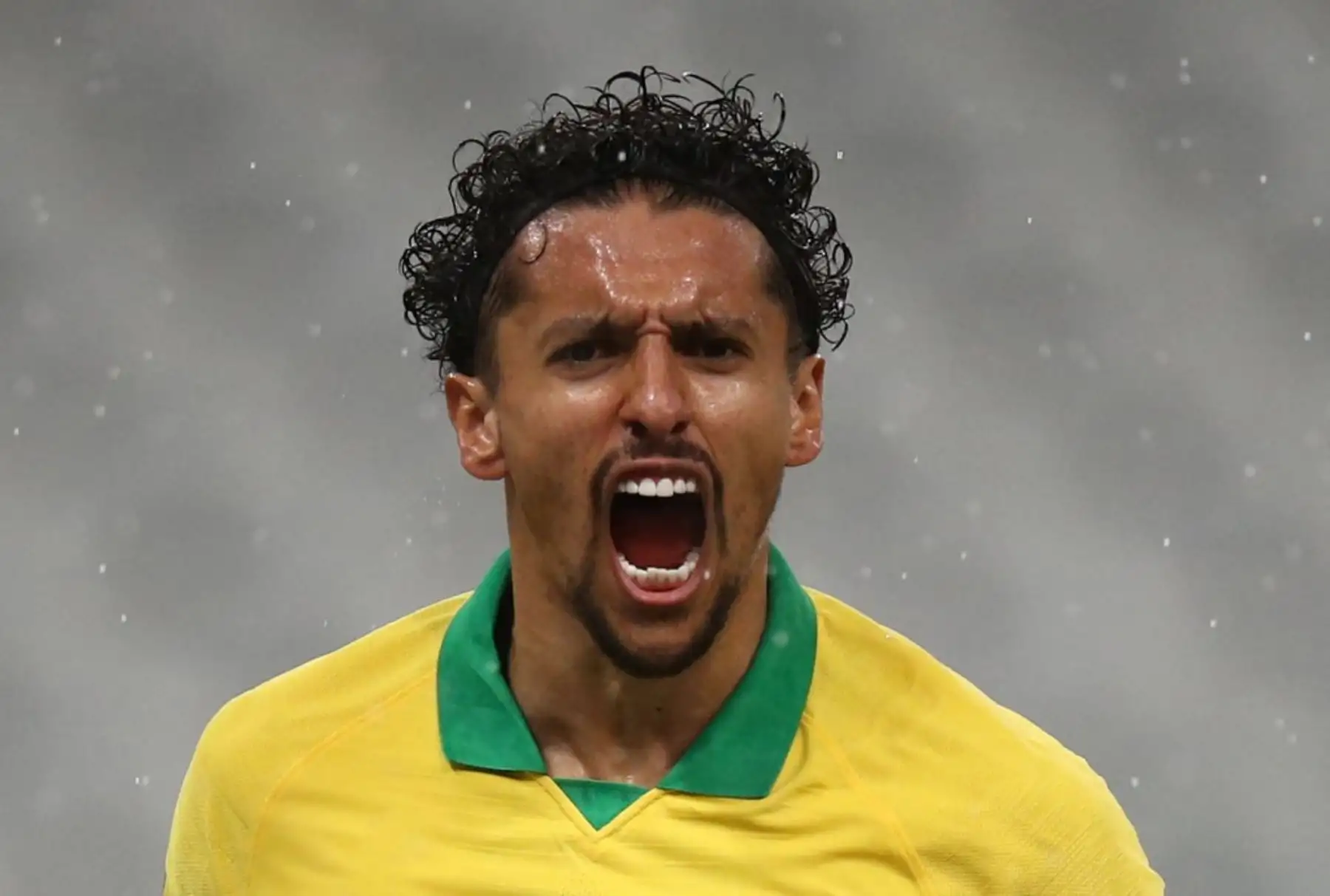 Marquinhos de Brasil celebra después de anotar contra Bolivia durante su partido de fútbol clasificatorio sudamericano para la Copa Mundial de la FIFA 2022 en el Neo Química Arena, también conocido como Itaquerao, en Sao Paulo, Brasil. Foto: AFP