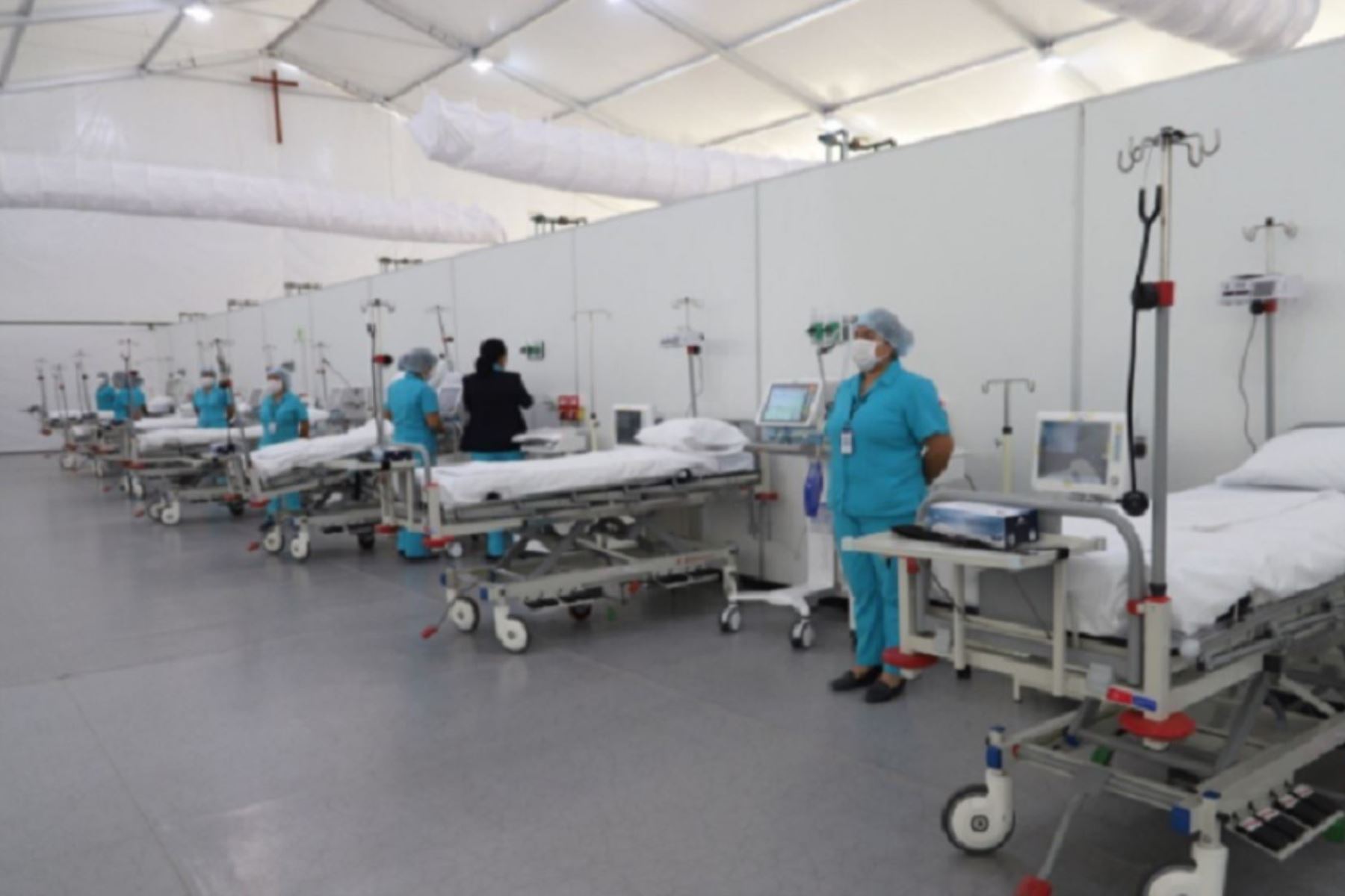 Un total de 1,509 pacientes covid-19 han sido atendidos en los ambientes de hospitalización temporal implementados por la Autoridad para la Reconstrucción con Cambios (ARCC) a escala nacional. Foto. ARCC