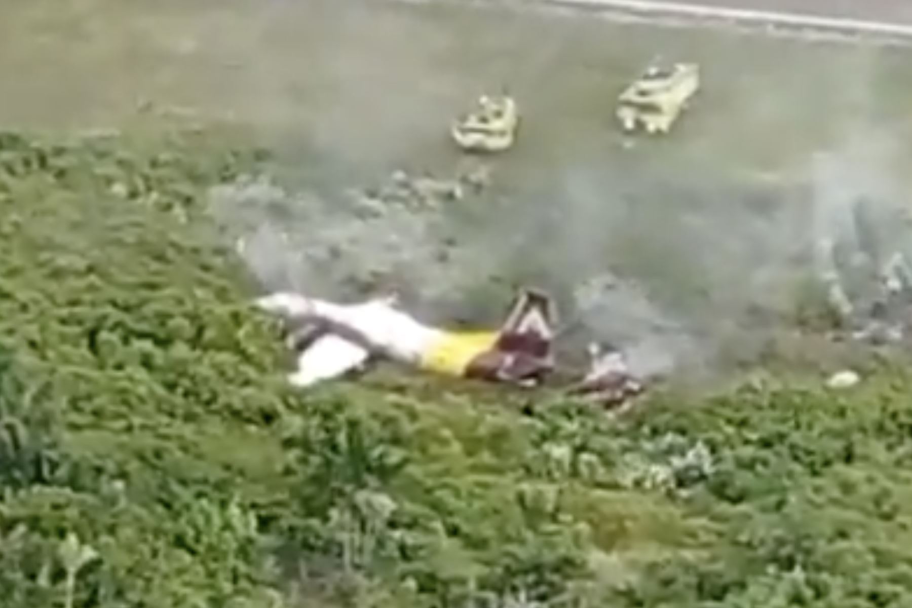 Avión de carga sufre despiste en el aeropuerto de Iquitos. Captura TV