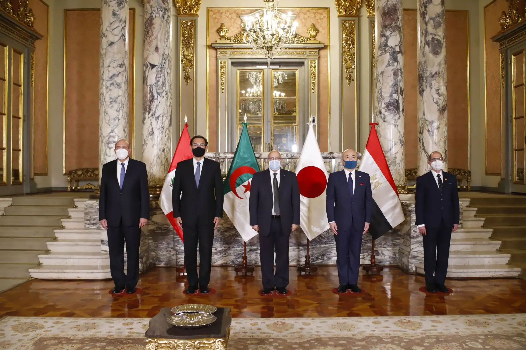 Presidente de la República, Martín Vizcarra, recibe cartas credenciales de los Embajadores de Tailandia, España, Argentina, Argelia, Japón y Egipto. Foto: ANDINA/Prensa Presidencia