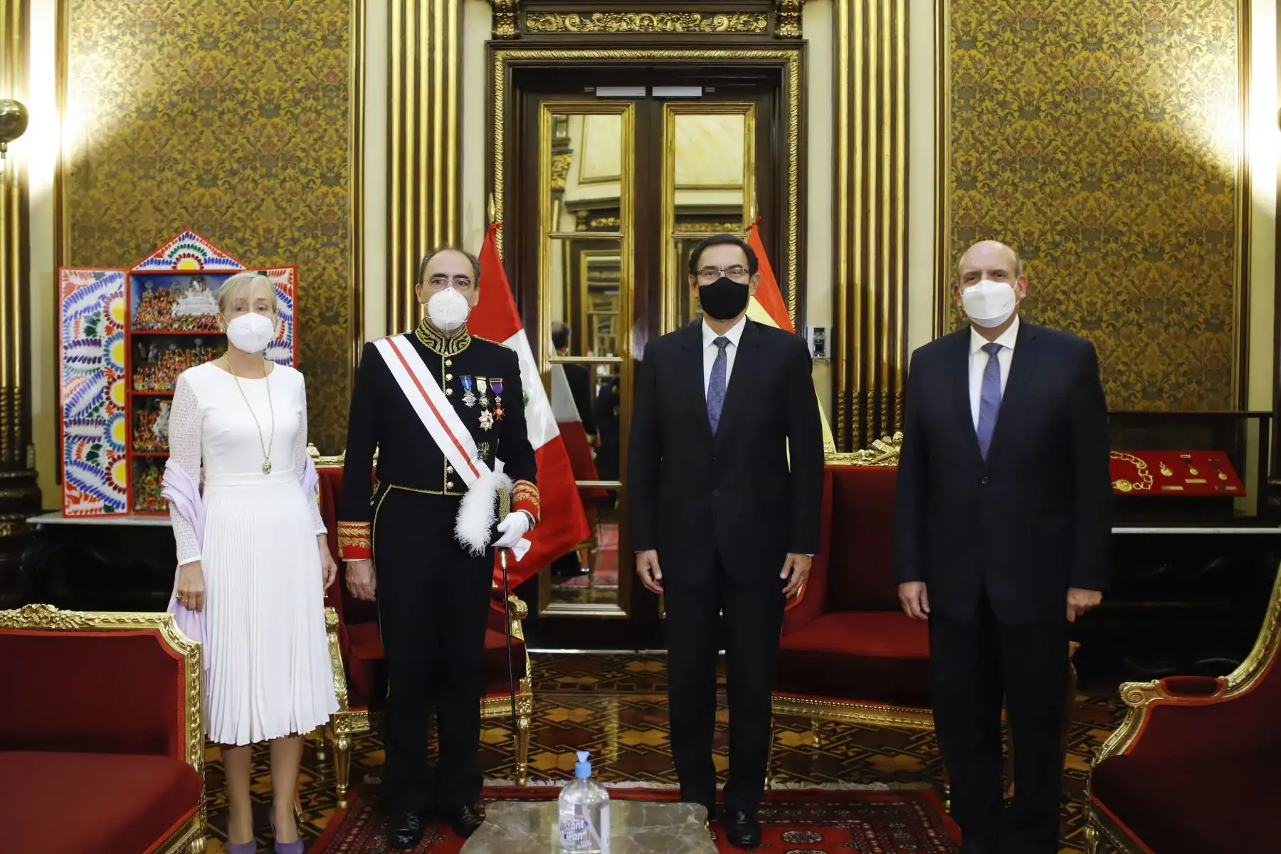 Presidente de la República, Martín Vizcarra, recibe cartas credenciales de los Embajadores de Tailandia, España, Argentina, Argelia, Japón y Egipto. Foto: ANDINA/Prensa Presidencia