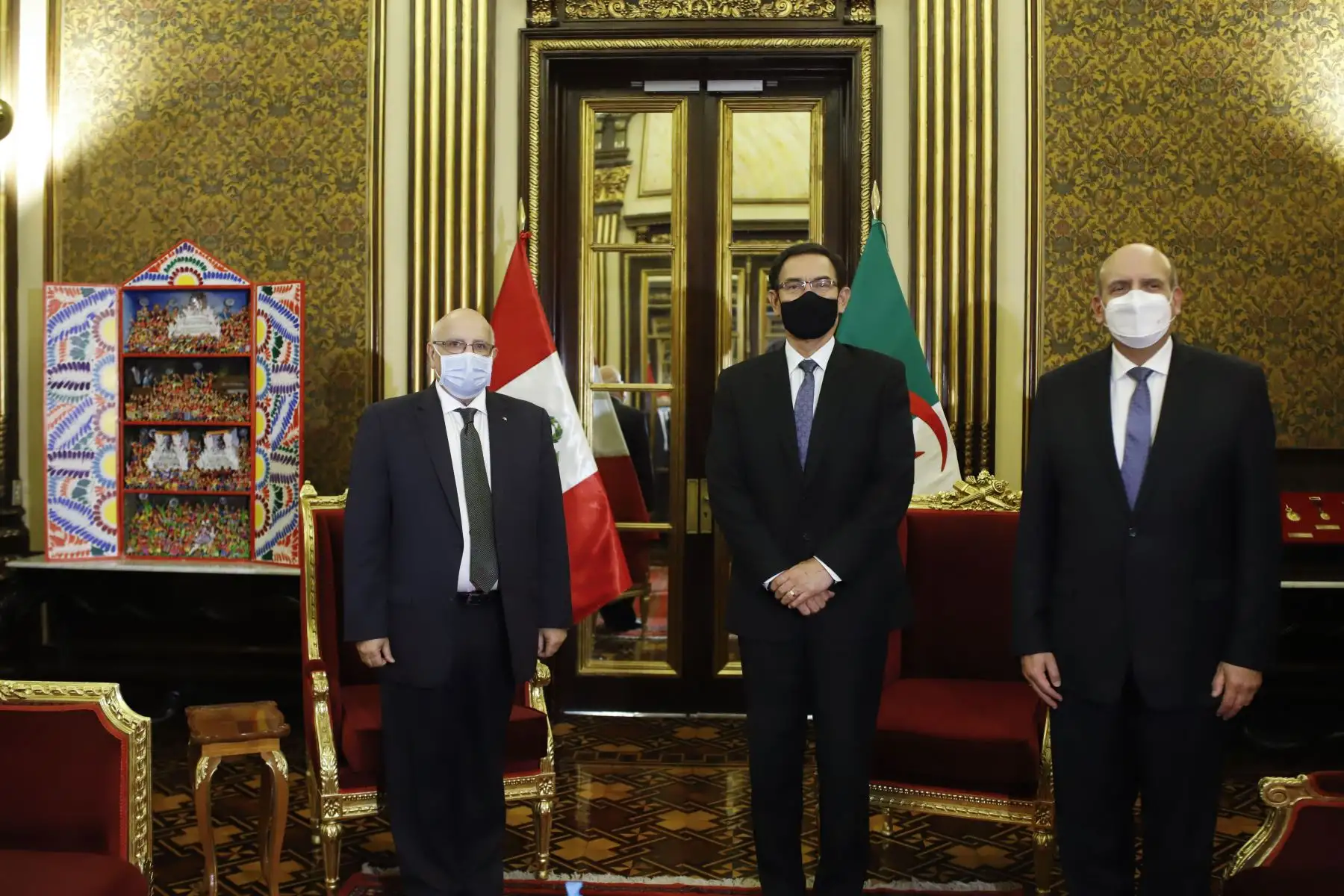 Presidente de la República, Martín Vizcarra, recibe cartas credenciales de los Embajadores de Tailandia, España, Argentina, Argelia, Japón y Egipto. Foto: ANDINA/Prensa Presidencia