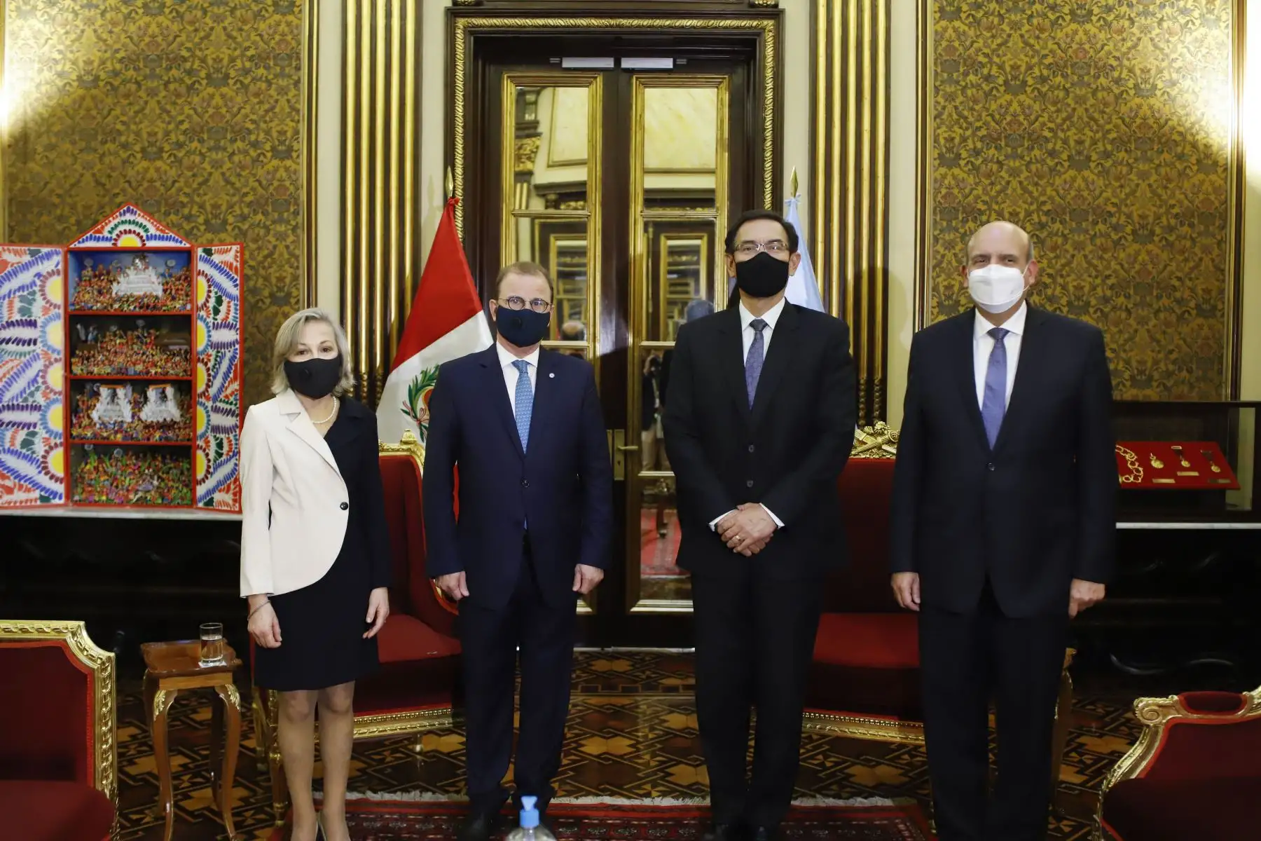 Presidente de la República, Martín Vizcarra, recibe cartas credenciales de los Embajadores de Tailandia, España, Argentina, Argelia, Japón y Egipto. Foto: ANDINA/Prensa Presidencia