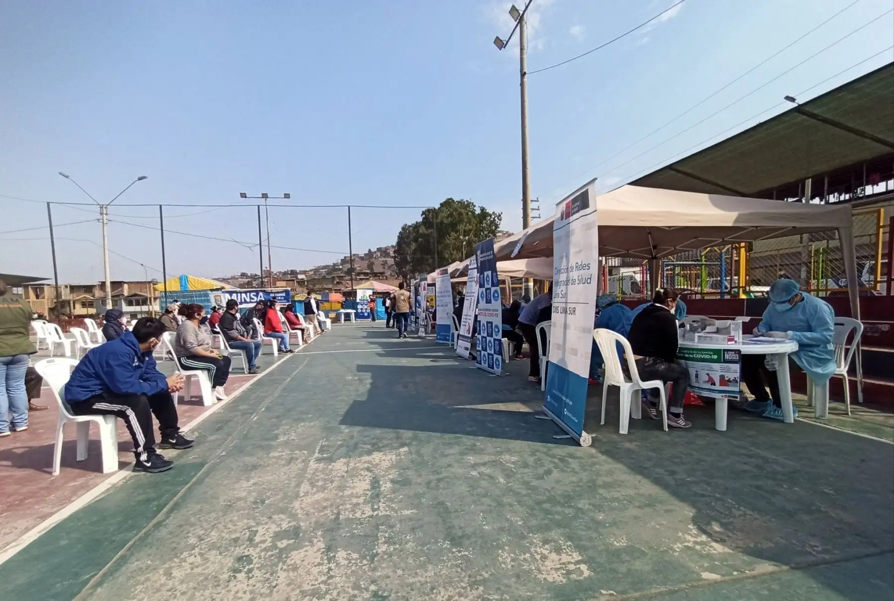 Duros Lima Sur realiza operación Tayta en Villa El Salvador y San Juan de Miraflores. Foto: Minsa