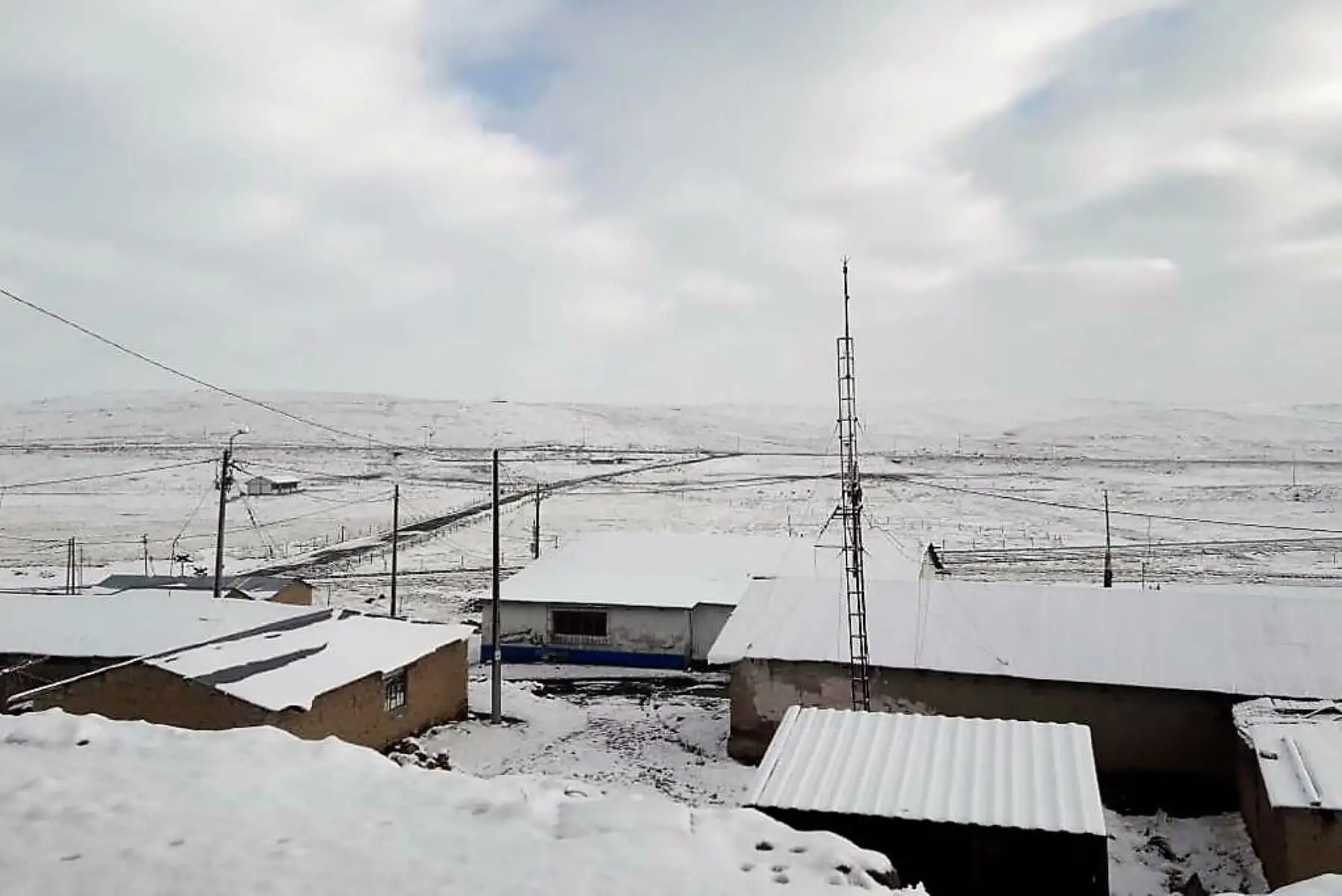 Nevada en el sector de Crucero Alto, región Arequipa.